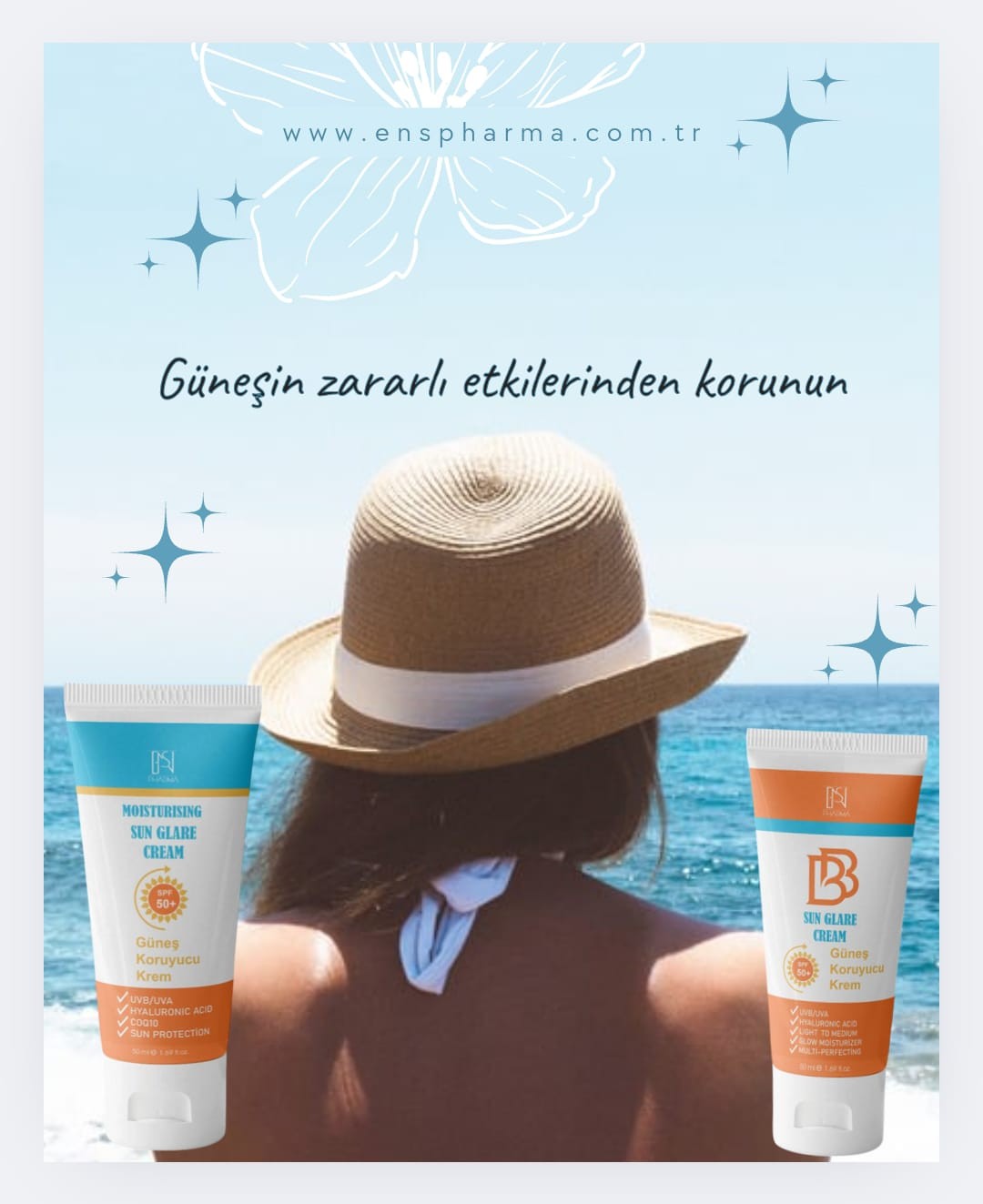 ENS SUNGLARE GÜNEŞ KORUYUCU KREM 50SPF+