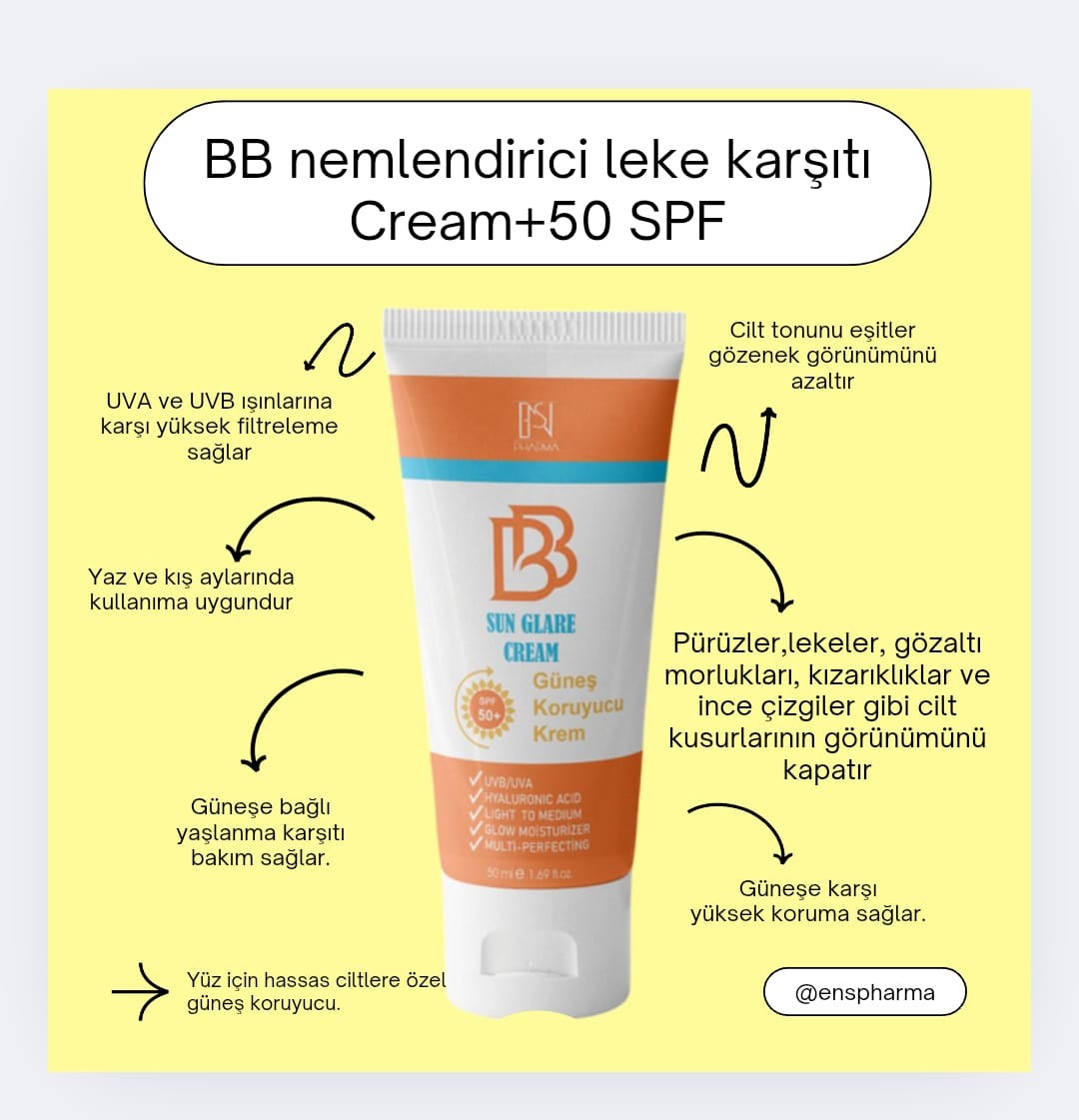 ENS BB SUN GLARE CREAM SPF 50+