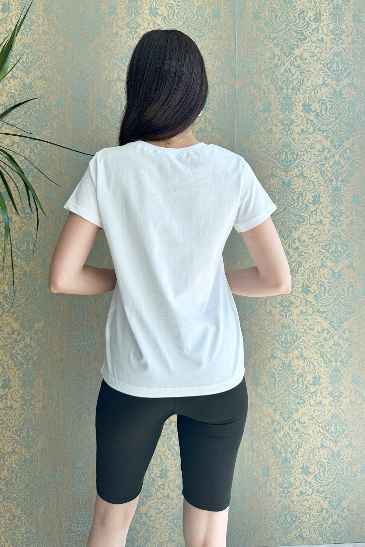 bisiklet yaka basic t-shirt 