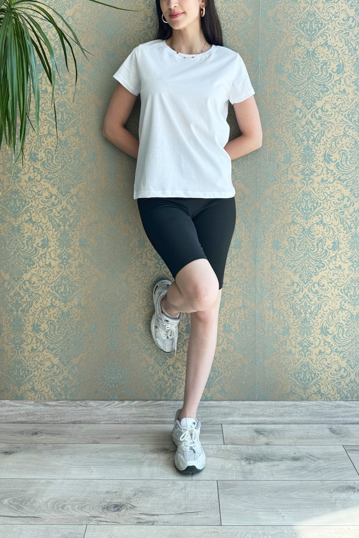 bisiklet yaka basic t-shirt 