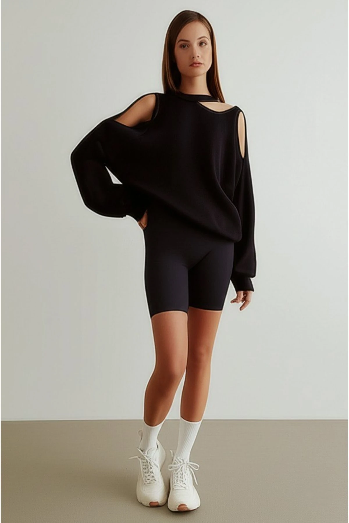 Kadın Spor Yoga Bisiklet Kısa Biker Tayt Korse Kemer Sıkılaştıcı Likralı Kumaş