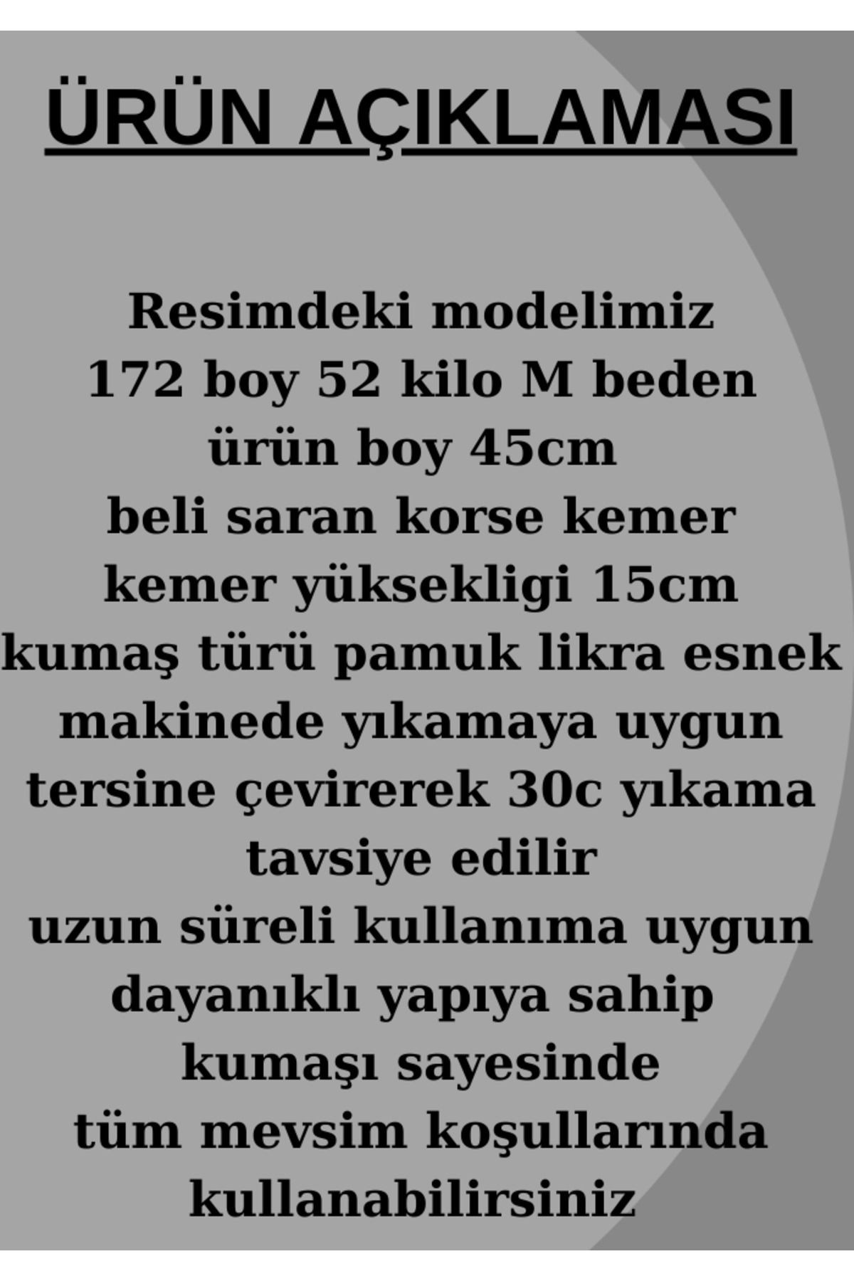 Ekru Mini Etek Esnek Kumaş Spor Kesim Korse Kemer