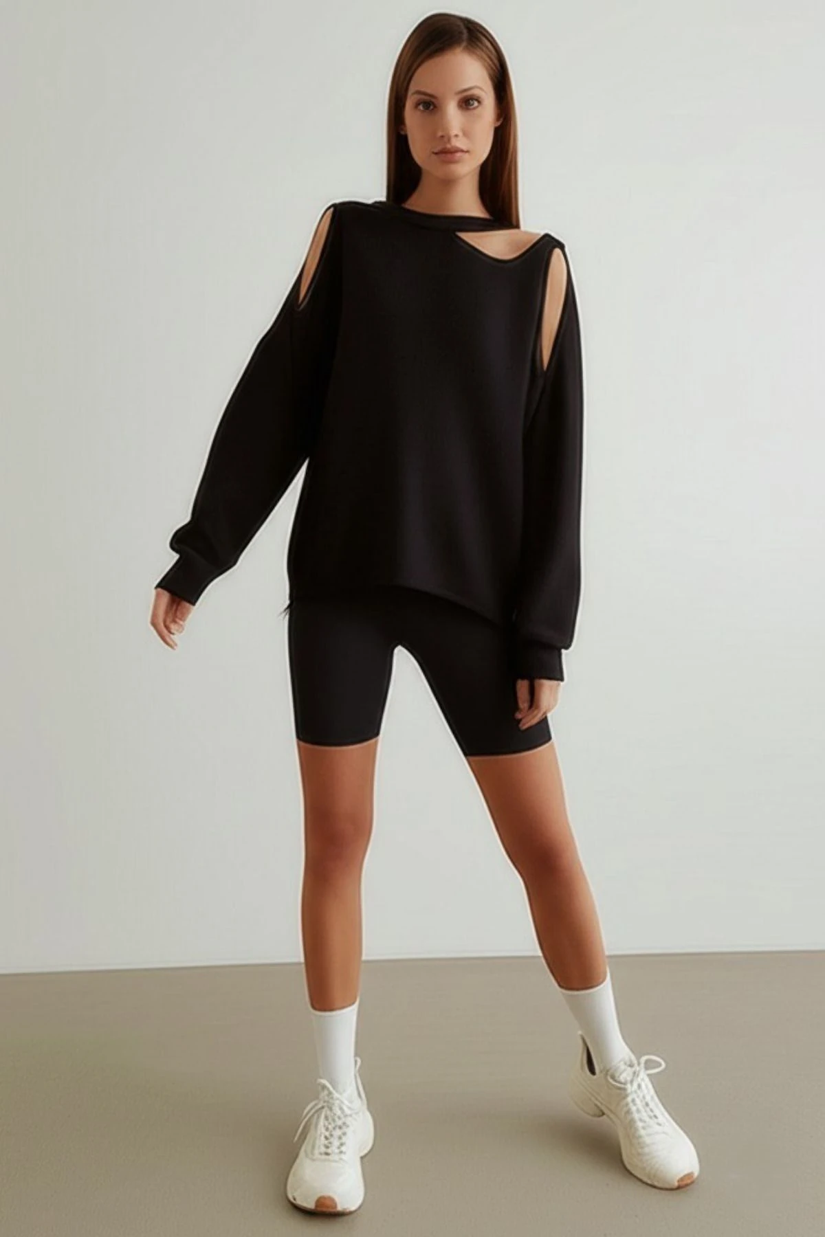 Kadın Spor Yoga Bisiklet Kısa Biker Tayt Korse Kemer Sıkılaştıcı Likralı Kumaş