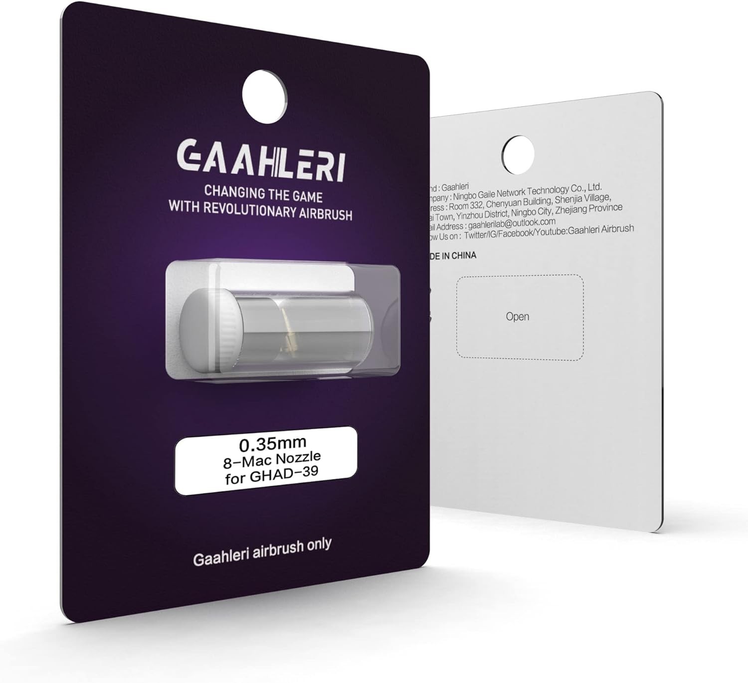Gaahleri Airbrush GHAD-39 için Hızlı Kendiliğinden Merkezlenen Yapıya Sahip 0.35mm Nozzle