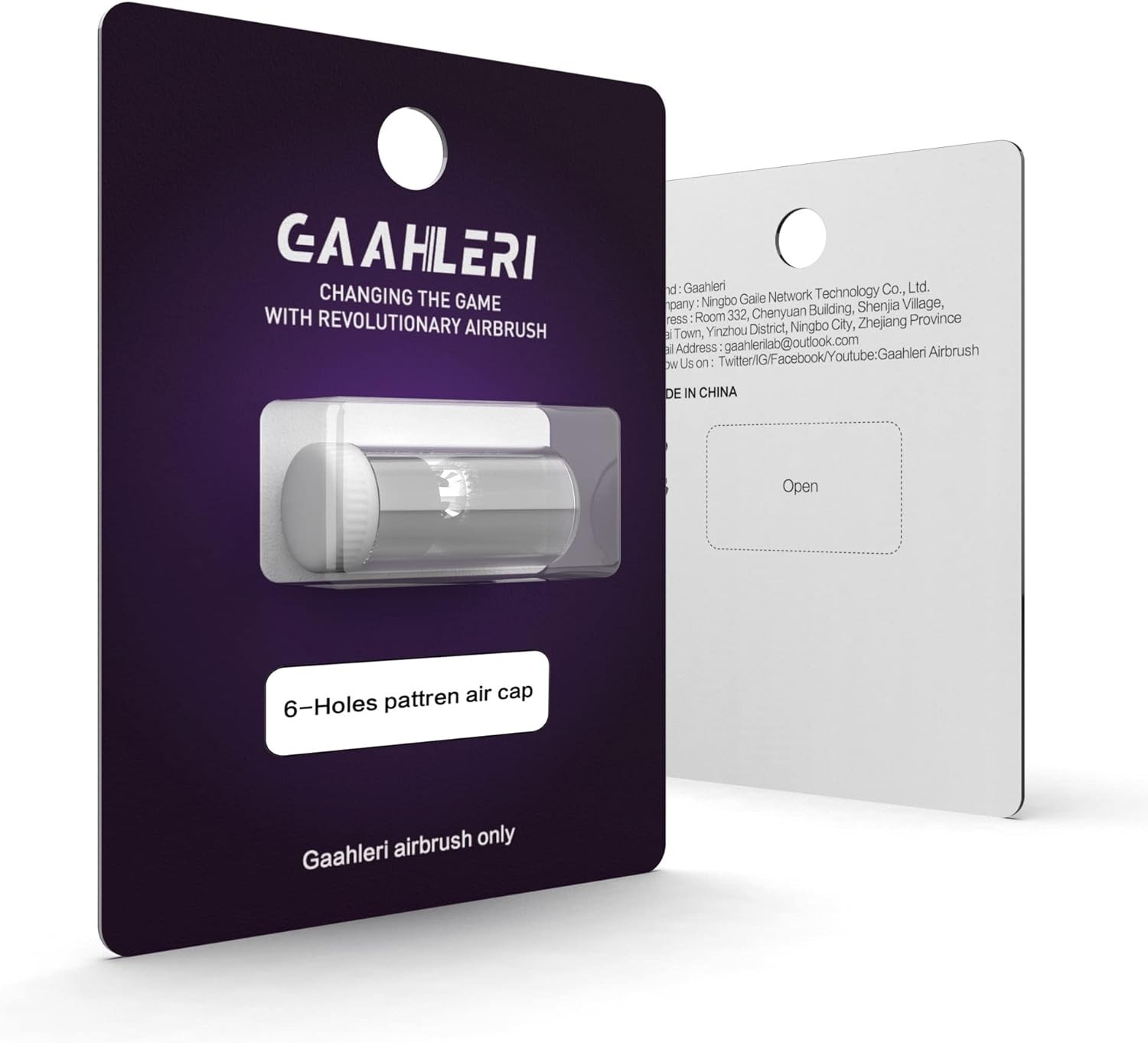 Gaahleri Airbrush 6 Delikli Desenli Hava Başlığı