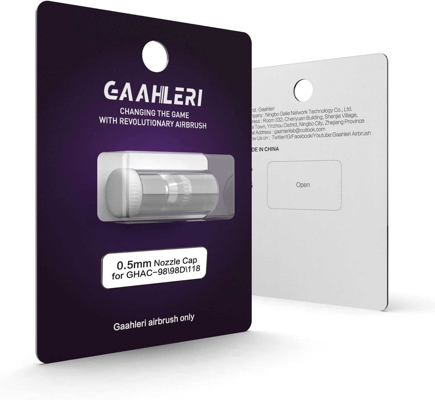 Gaahleri Airbrush Ace Serisi için 0.5mm Nozzle Kapağı
