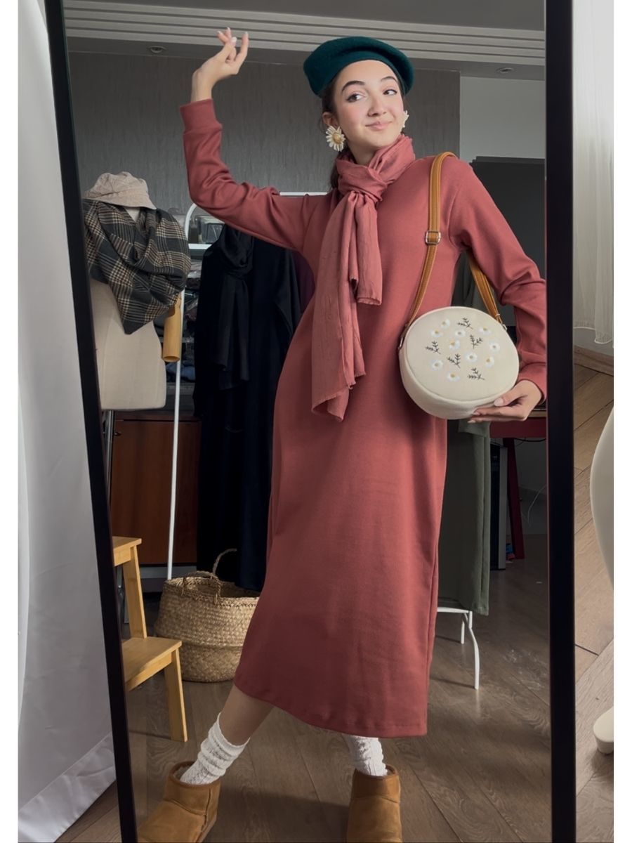 Kaşkorse Tunik Soğan Kabuğu + Crash Bambu Şal