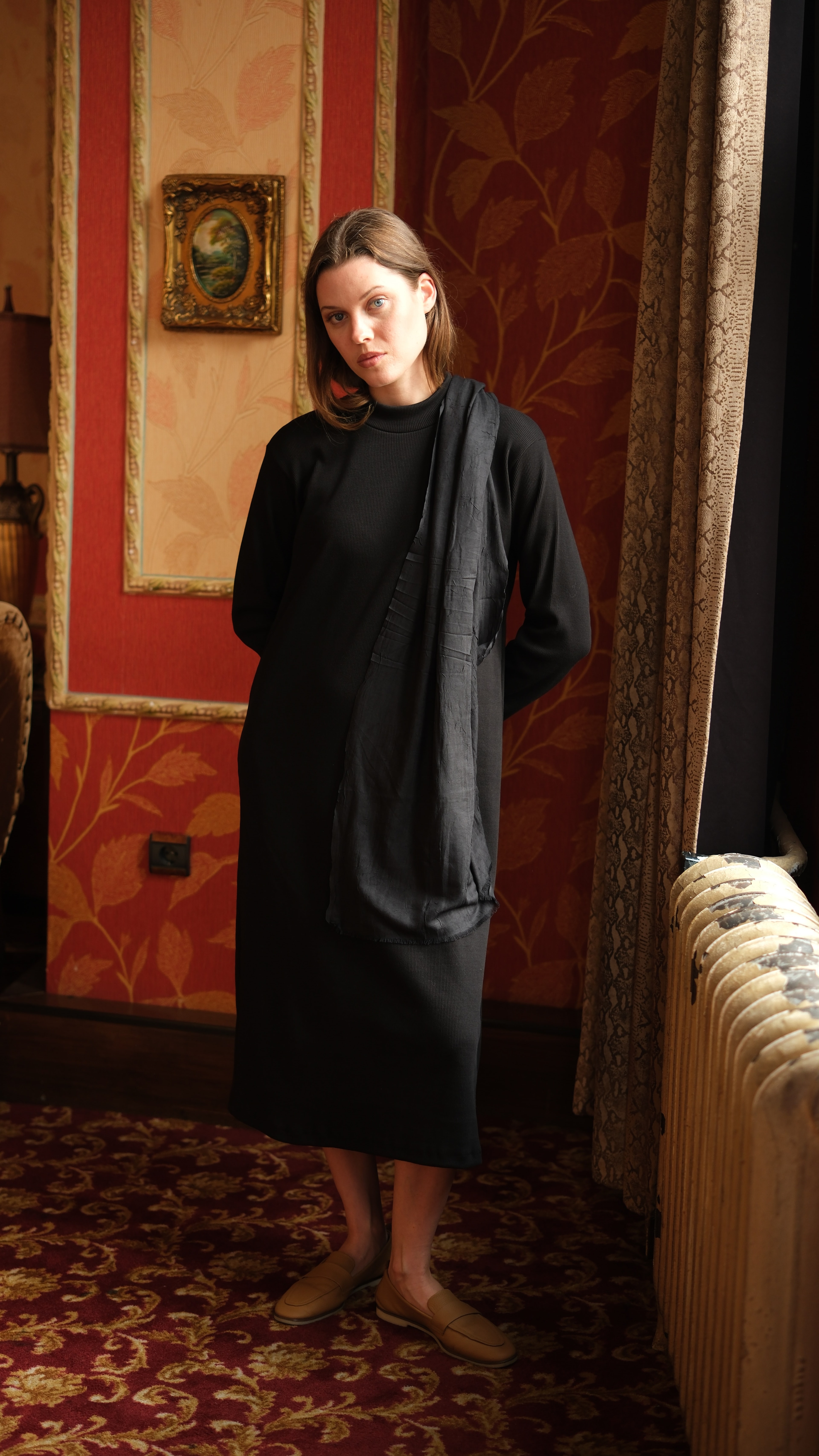 Kaşkorse Tunik Siyah + Crash Bambu Şal