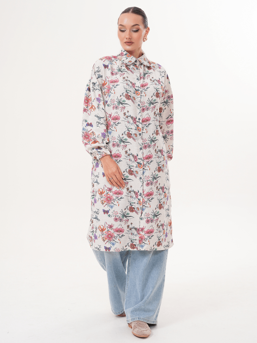 Floral Pamuk Tunik