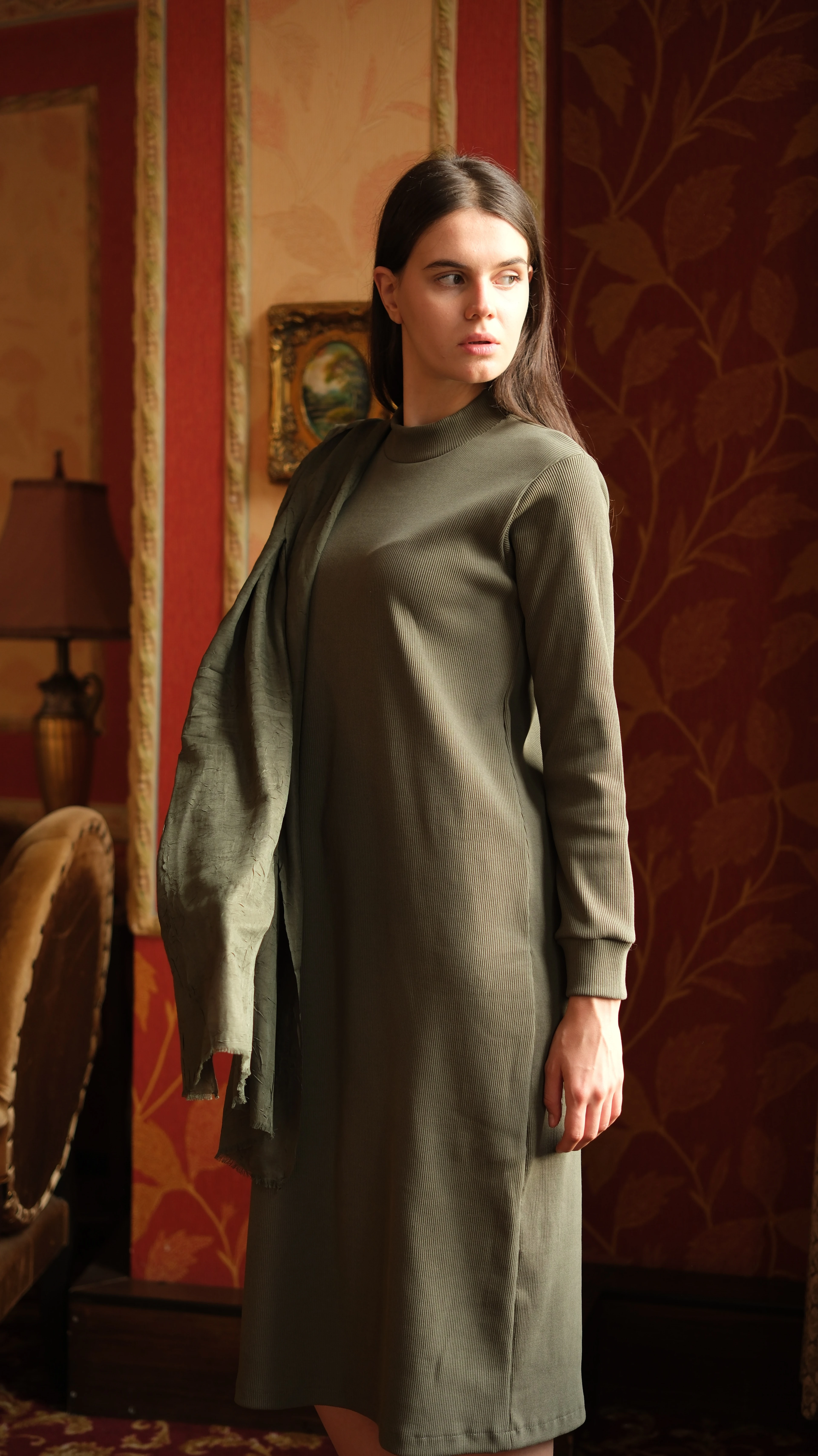 Kaşkorse Tunik Yeşil + Crash Bambu Şal