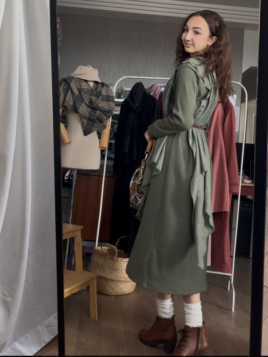 Kaşkorse Tunik Yeşil + Crash Bambu Şal