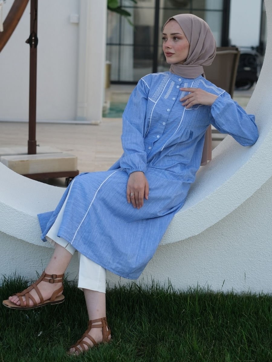 Bohem Tunik Mavi