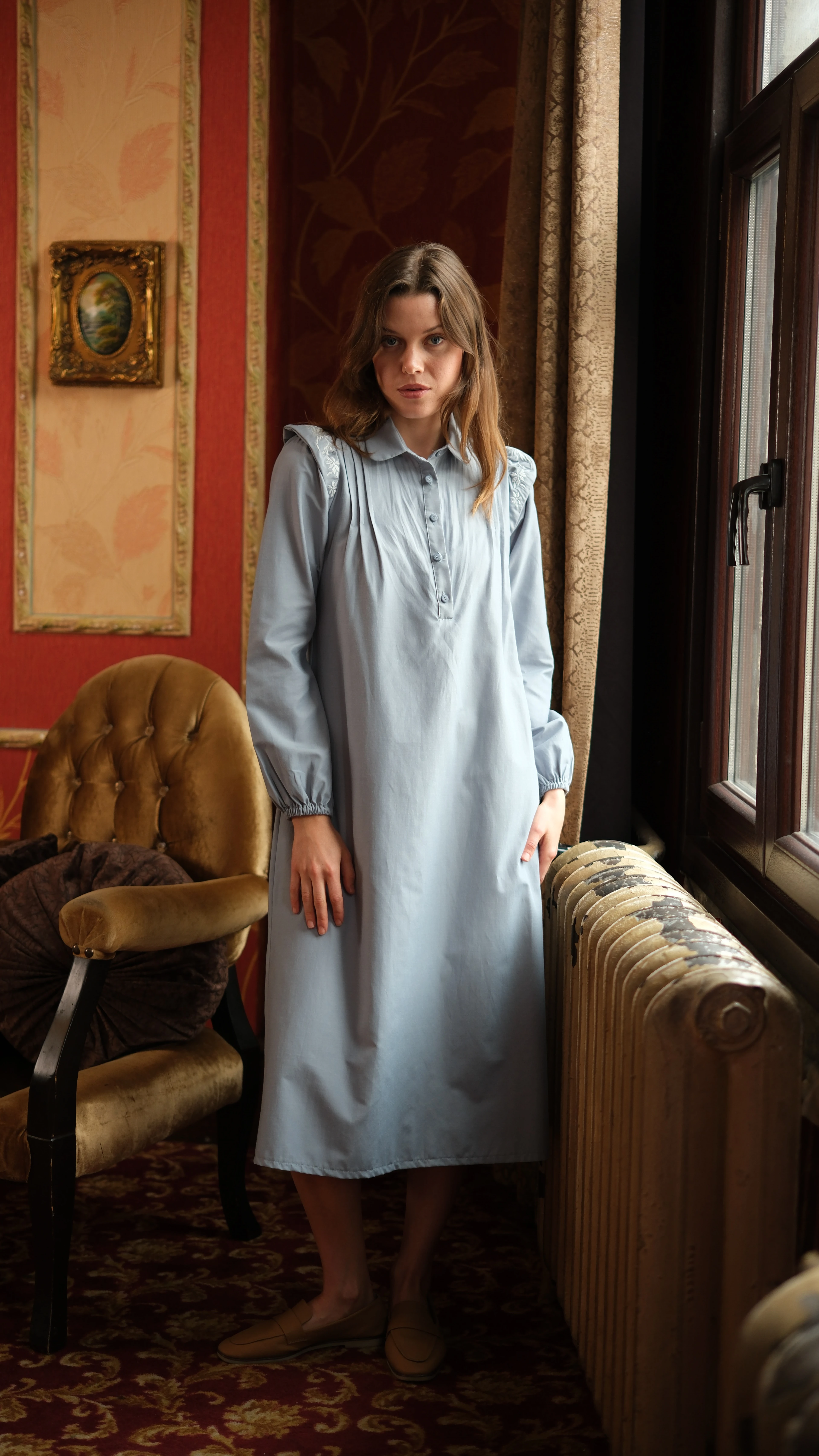 Nehir Tunik Kirli Mavi