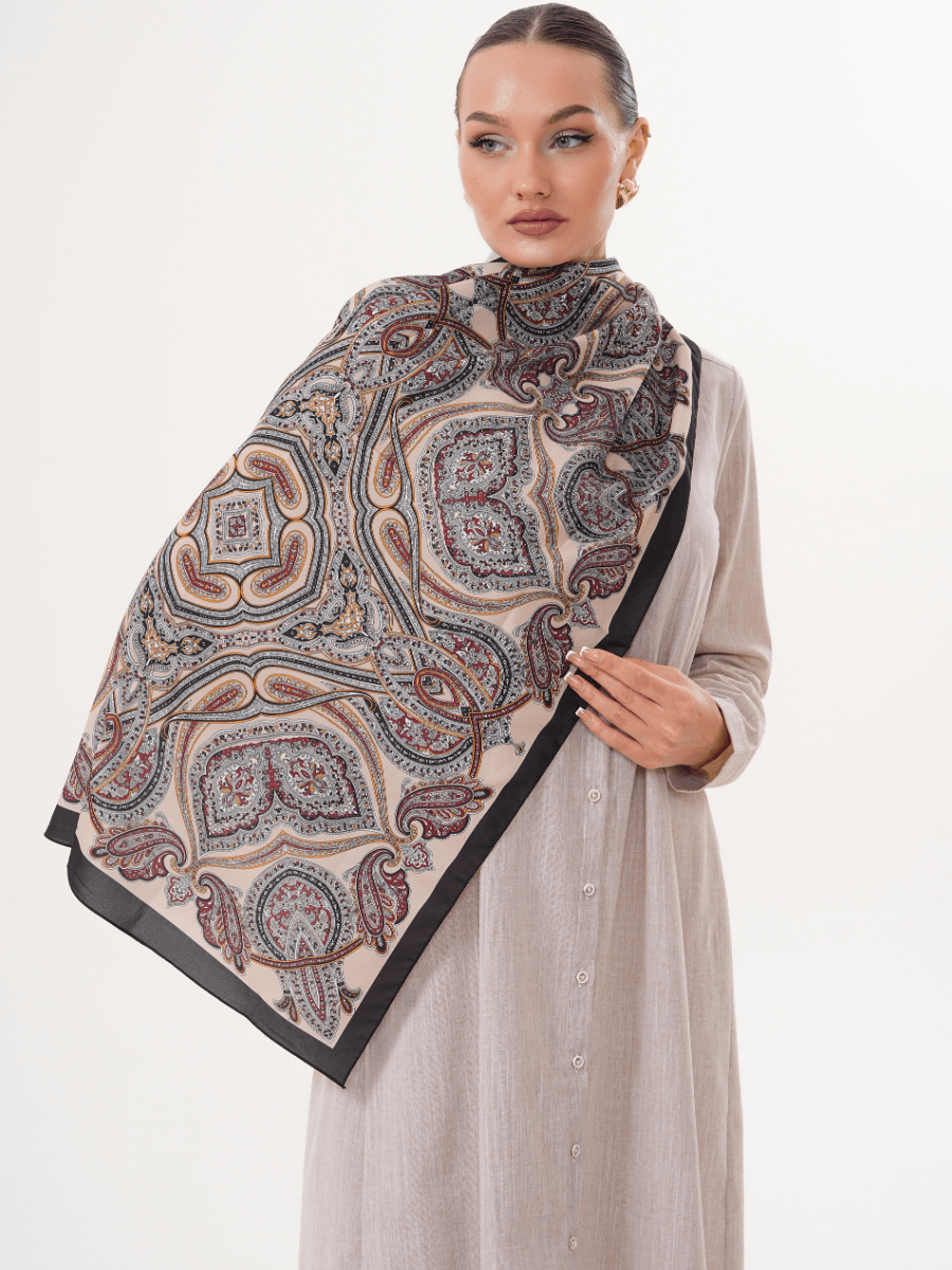 Basic Pamuklu Tunik Bej + Şal Hediyeli
