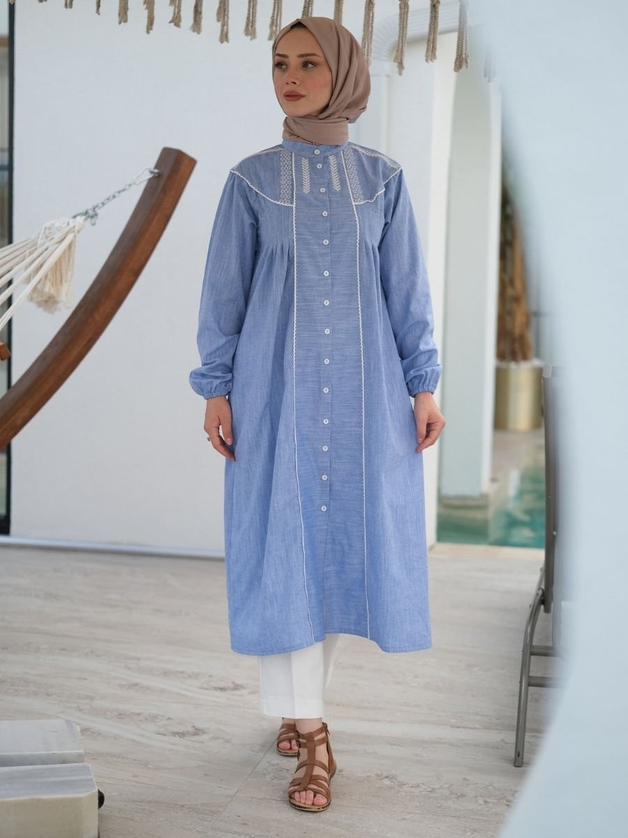 Bohem Tunik Mavi