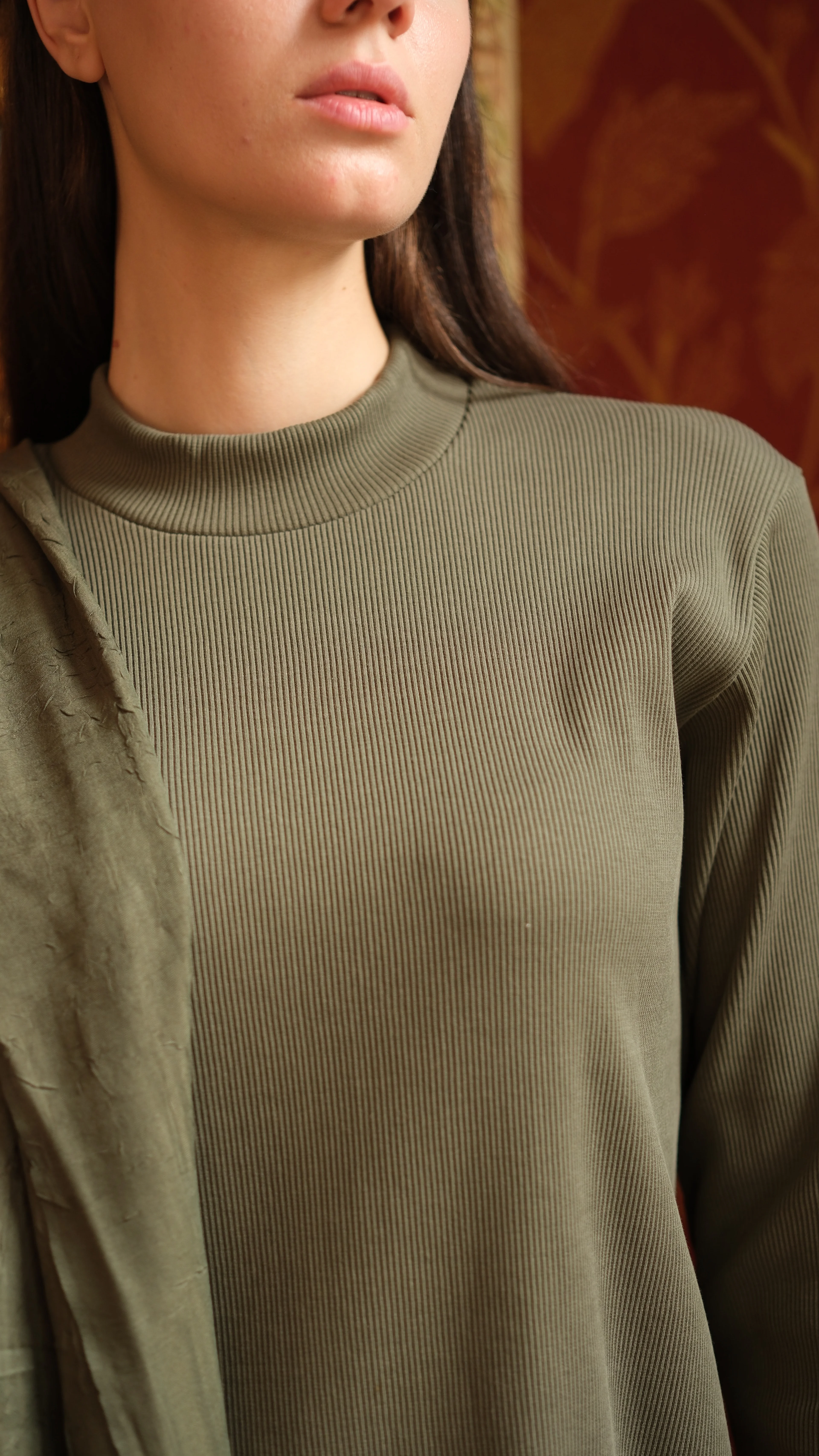 Kaşkorse Tunik Yeşil + Crash Bambu Şal