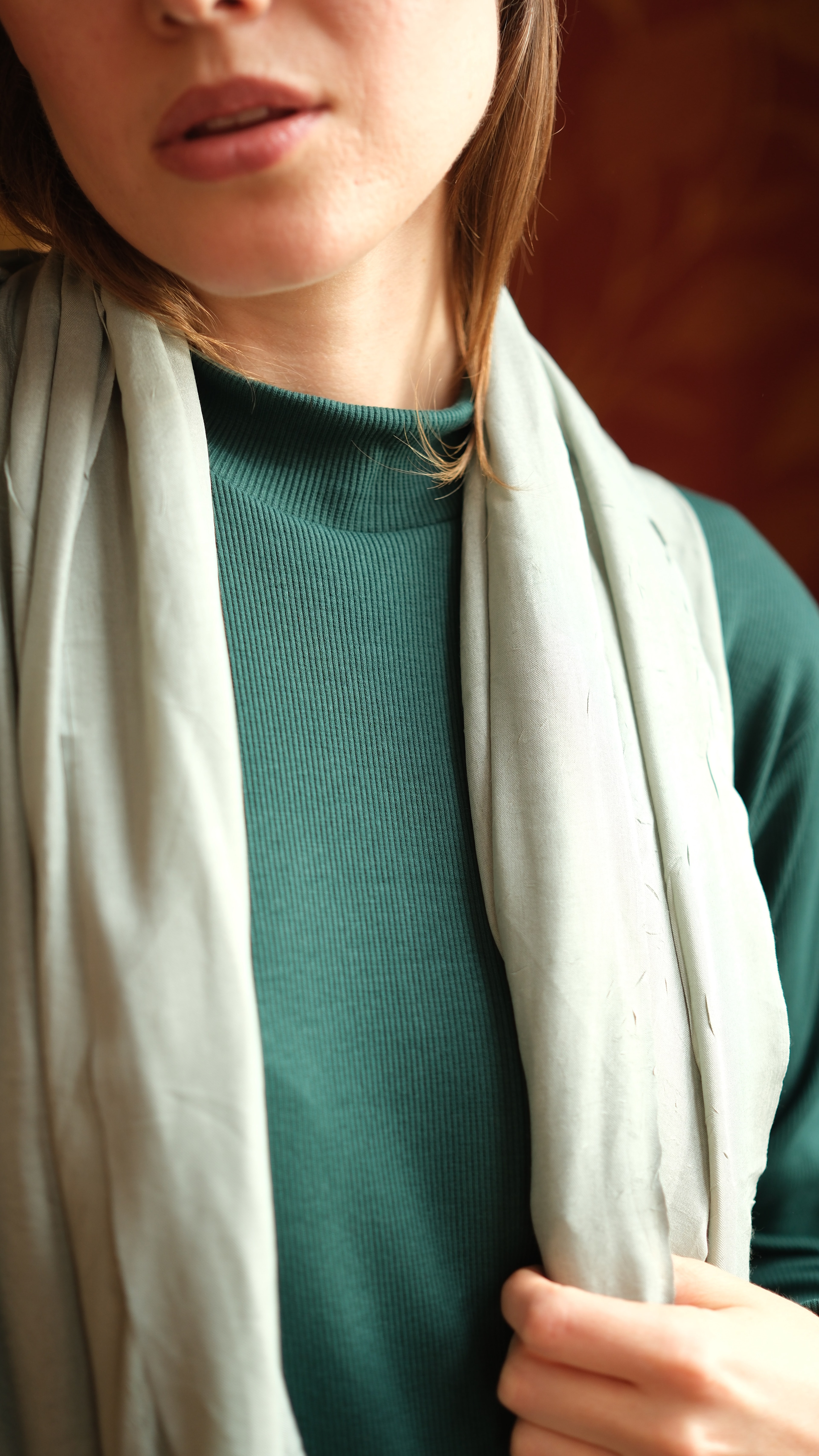 Kaşkorse Tunik Petrol + Crash Bambu Şal