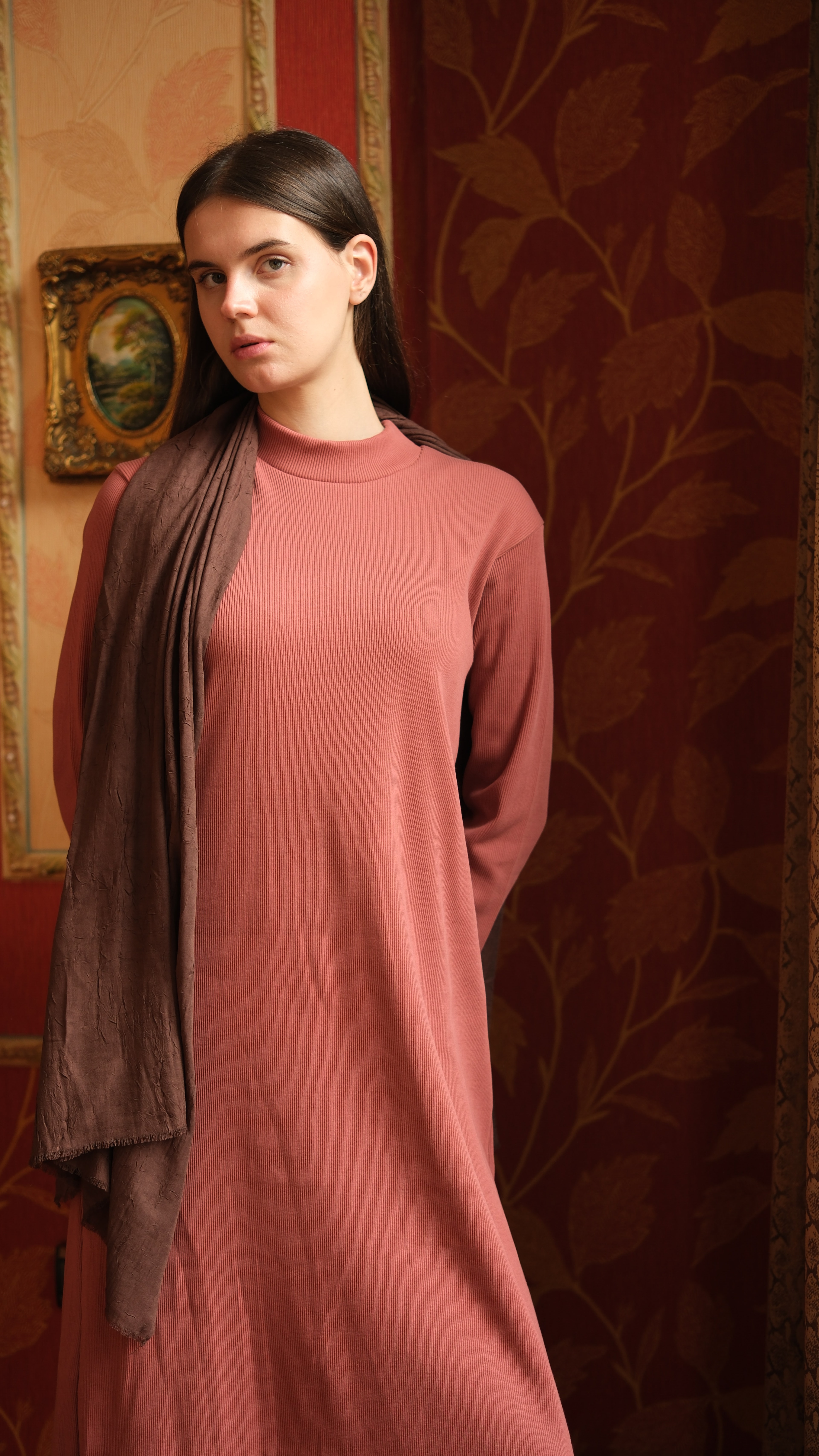 Kaşkorse Tunik Soğan Kabuğu + Crash Bambu Şal