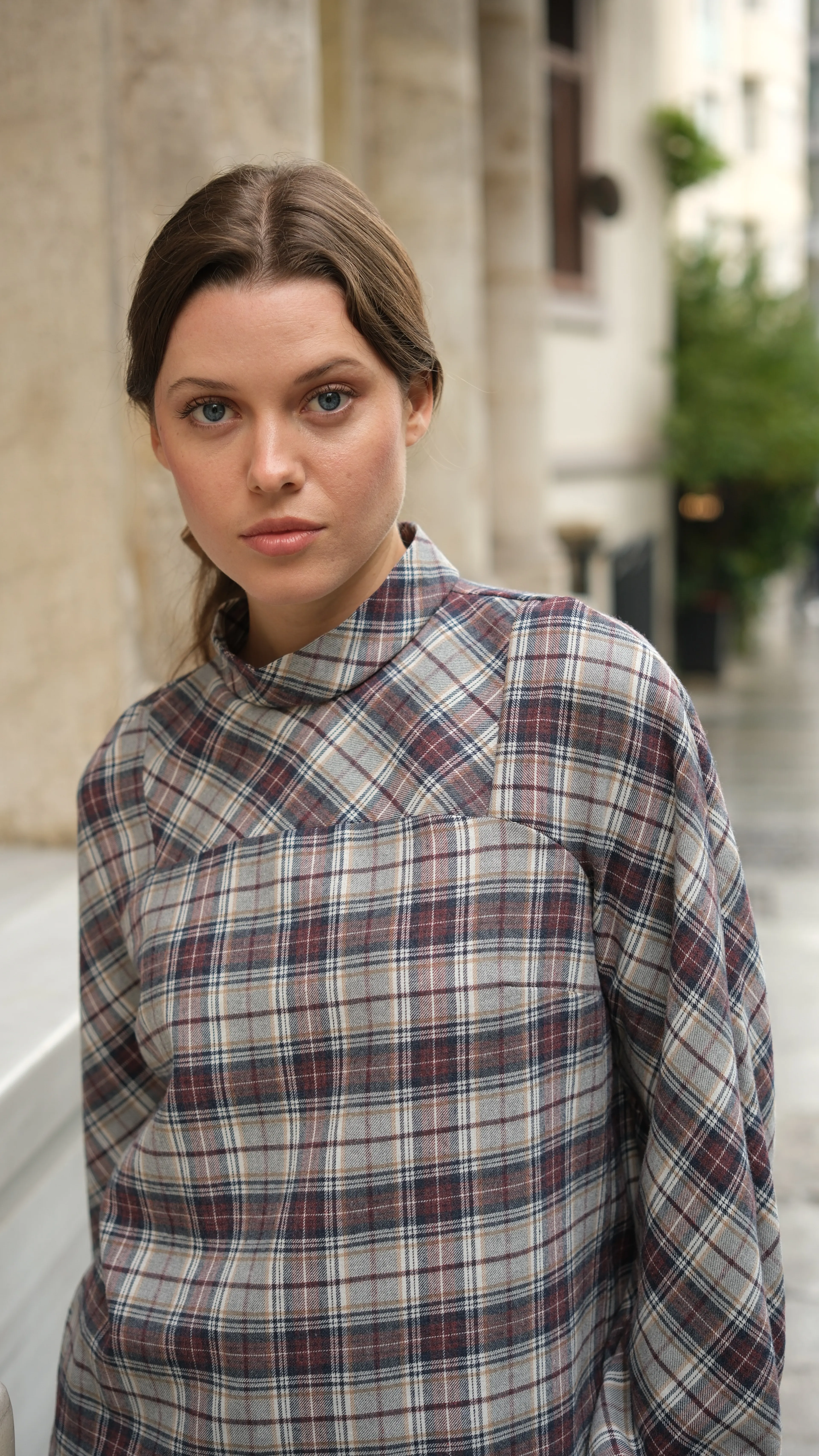 Bloom Ekose Bluz - Bordo/Laci