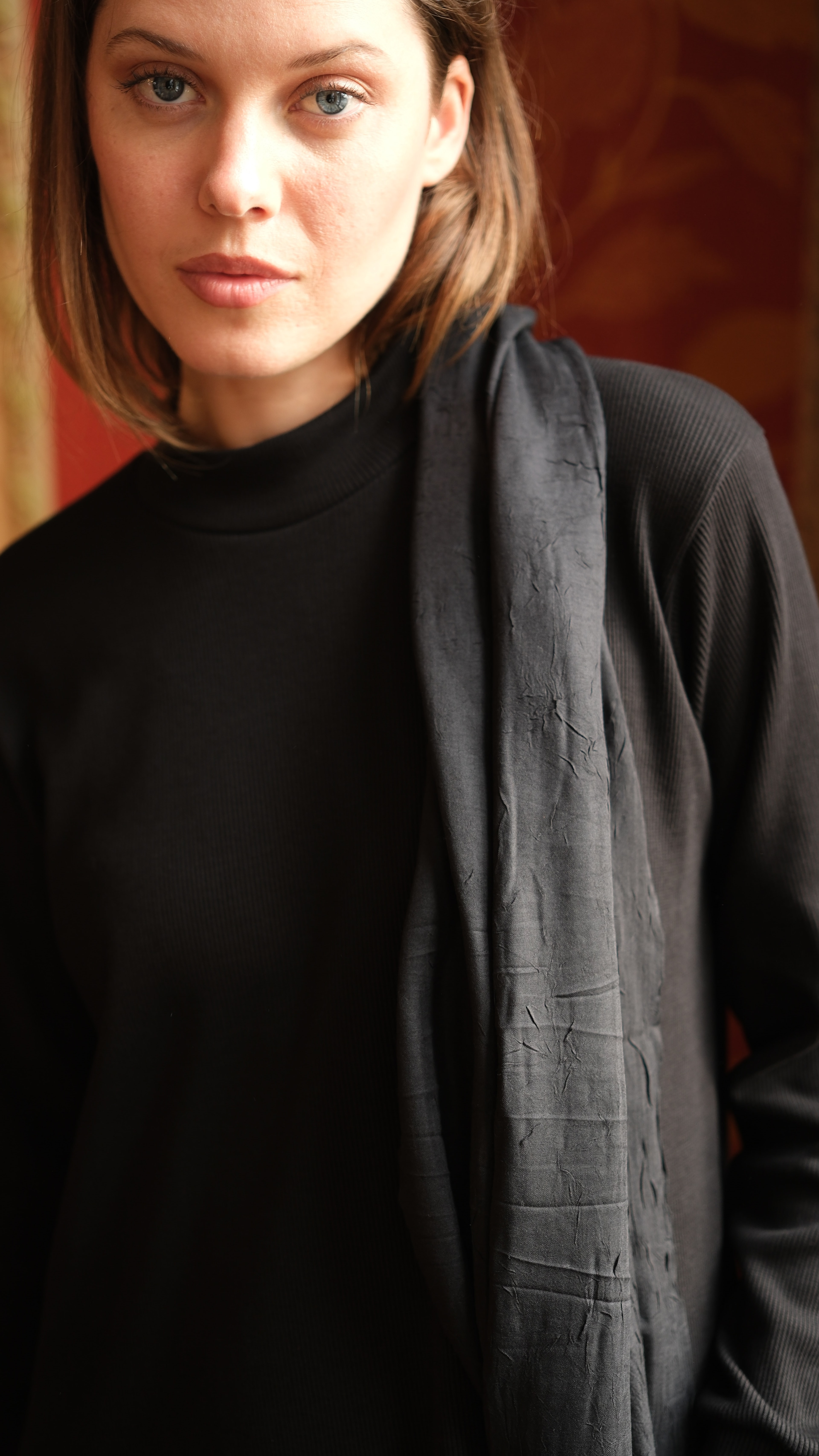 Kaşkorse Tunik Siyah + Crash Bambu Şal