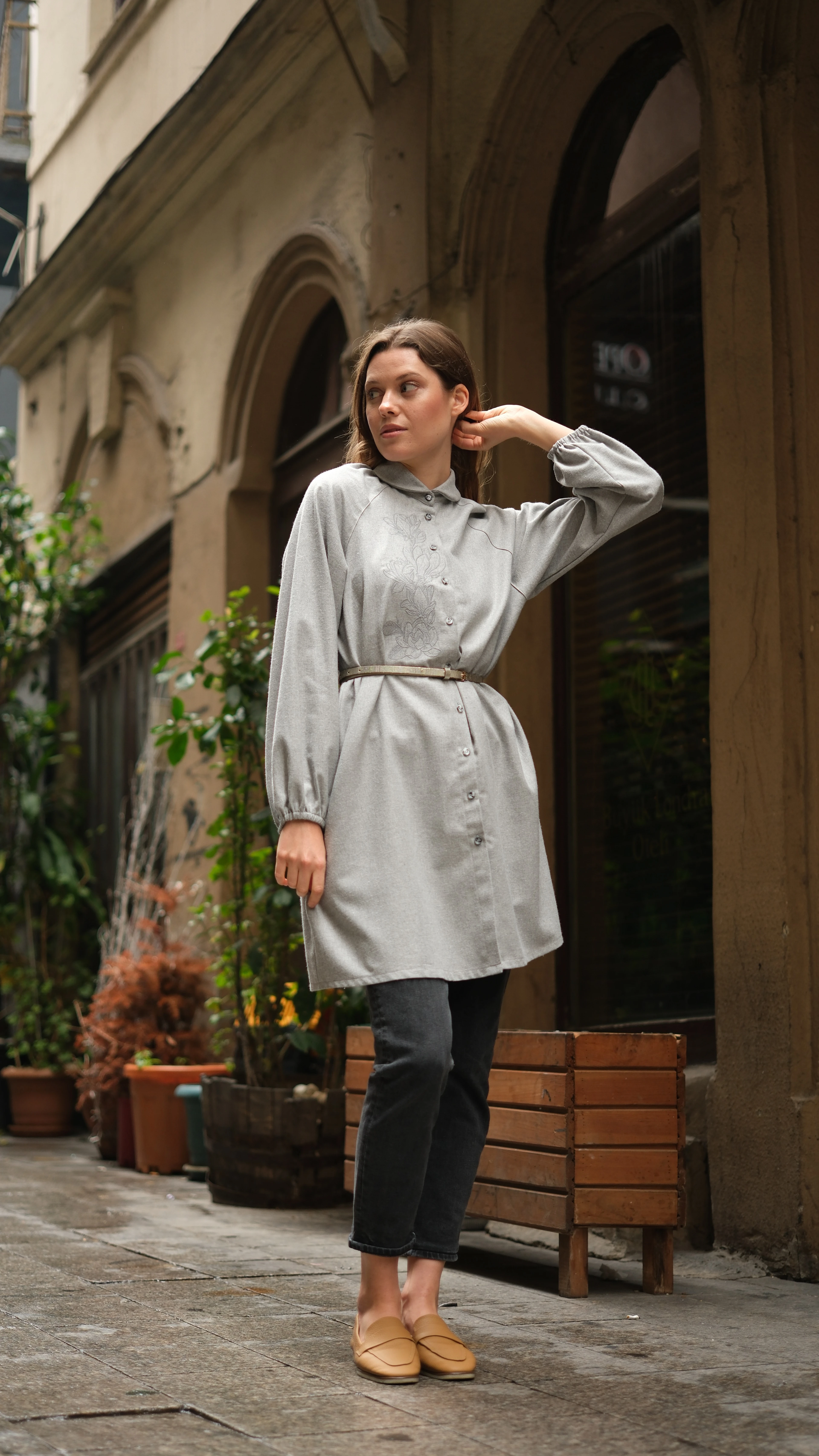 Magnolia Gömlek/Tunik Açık Gri