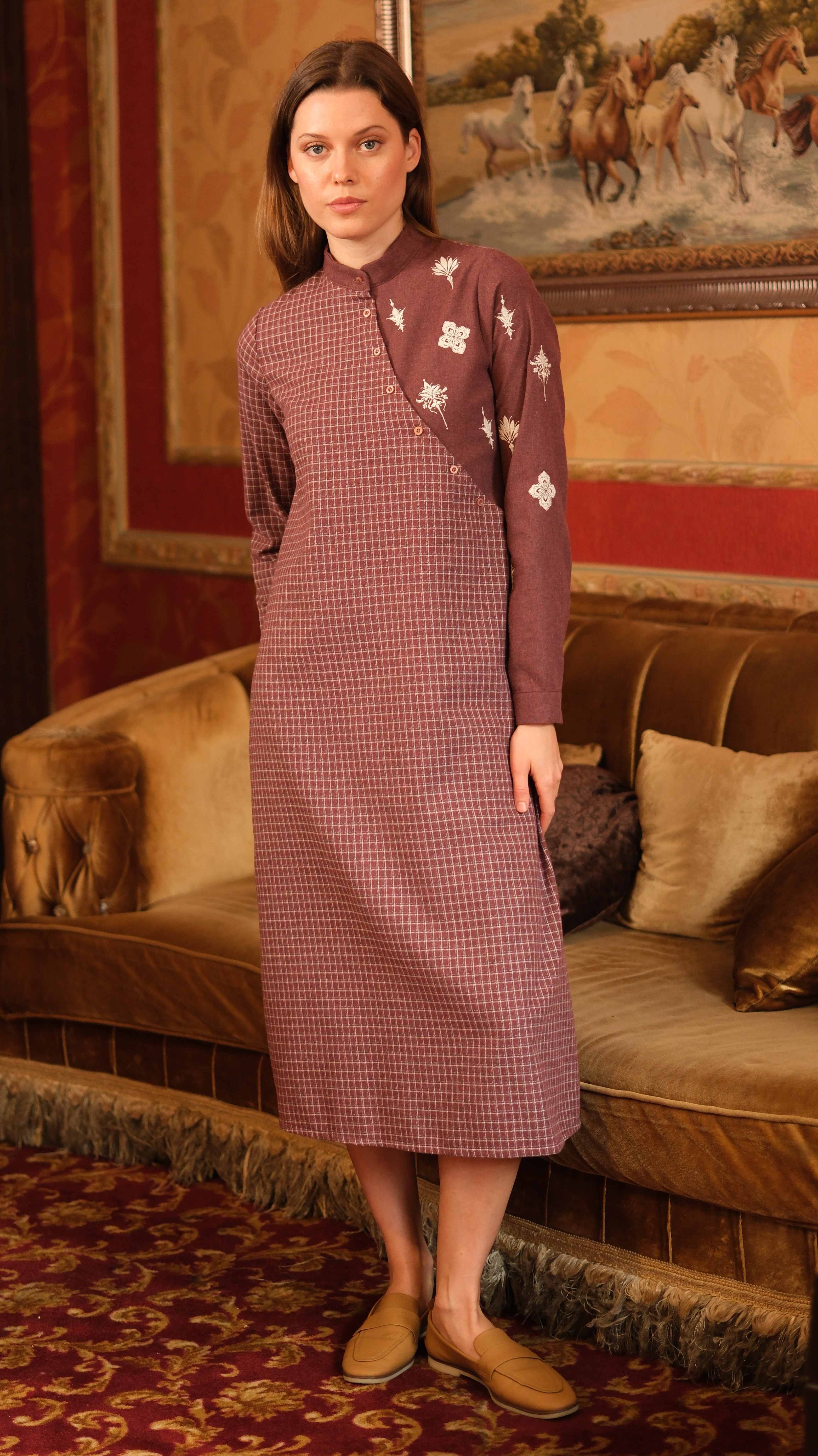 Lora Elbise Bordo
