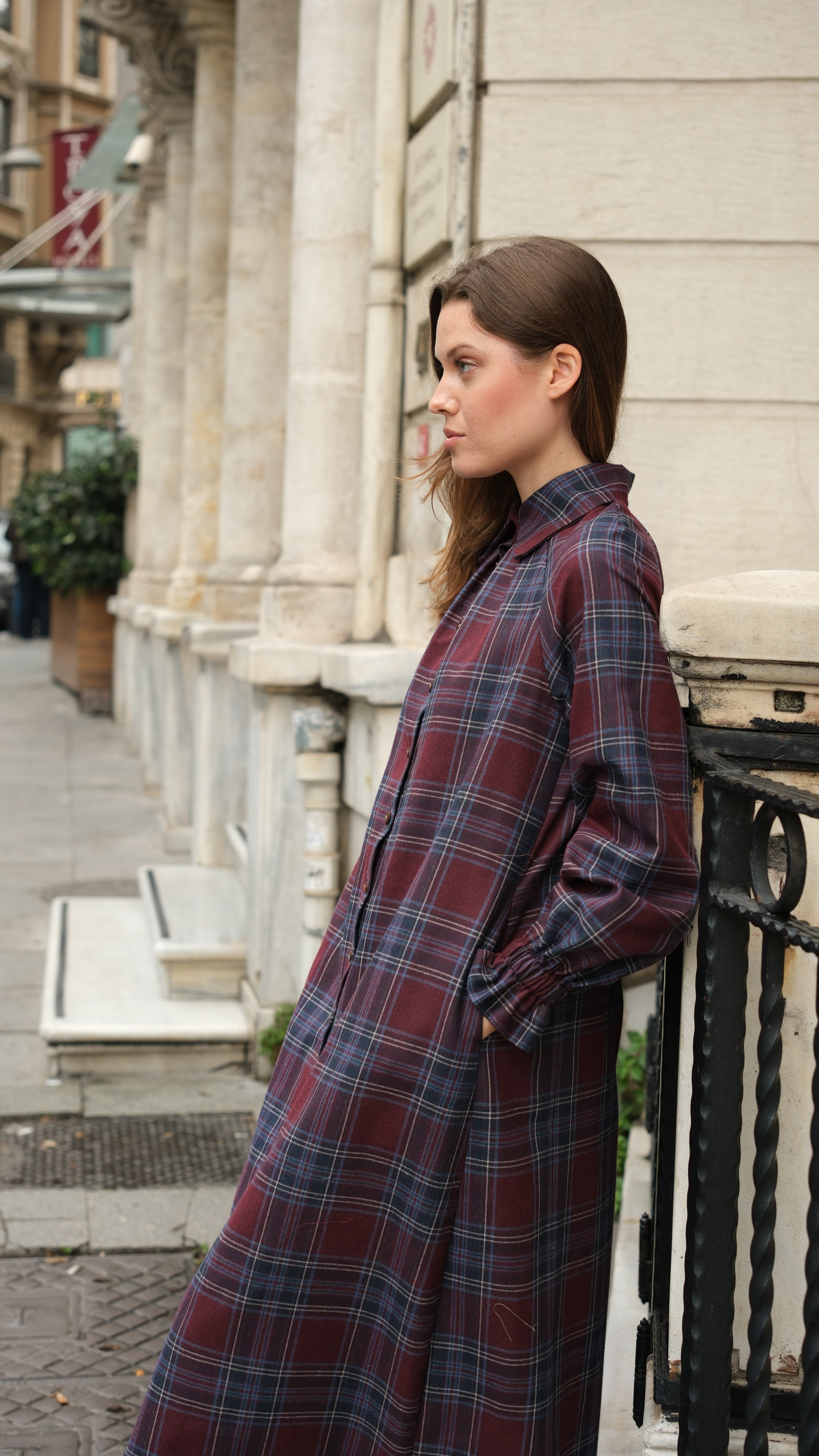 Mira Ekose Tunik - Bordo/Laci
