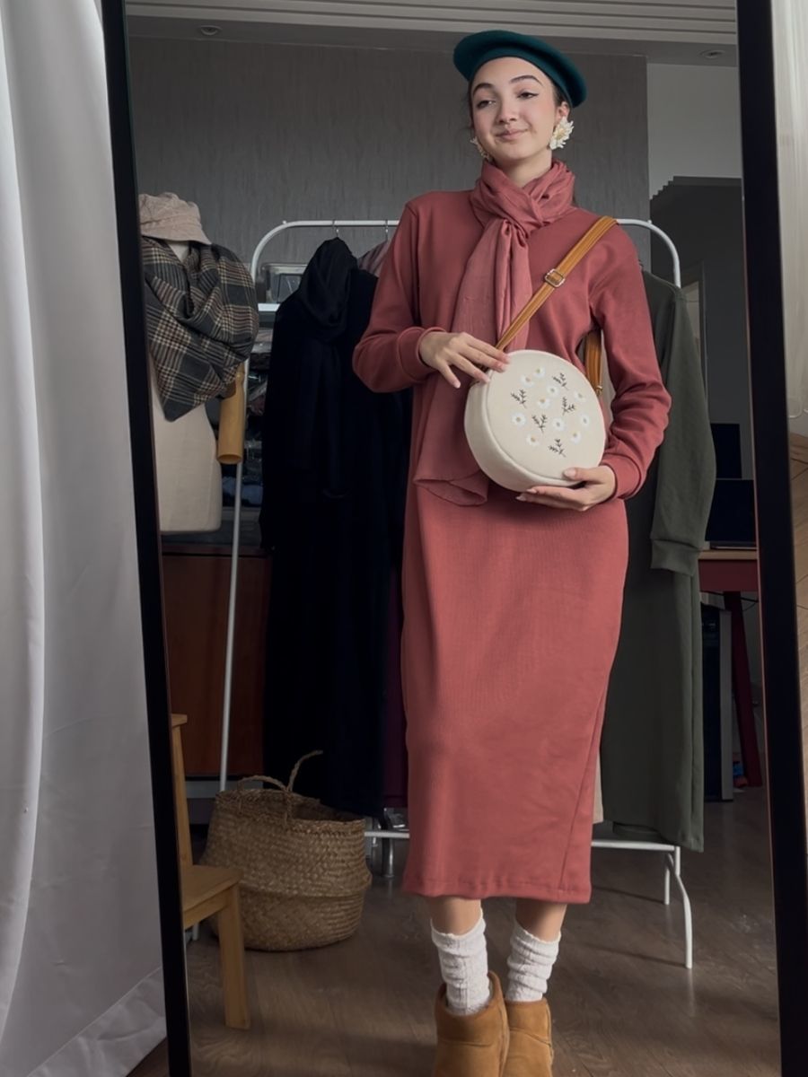 Kaşkorse Tunik Soğan Kabuğu + Crash Bambu Şal