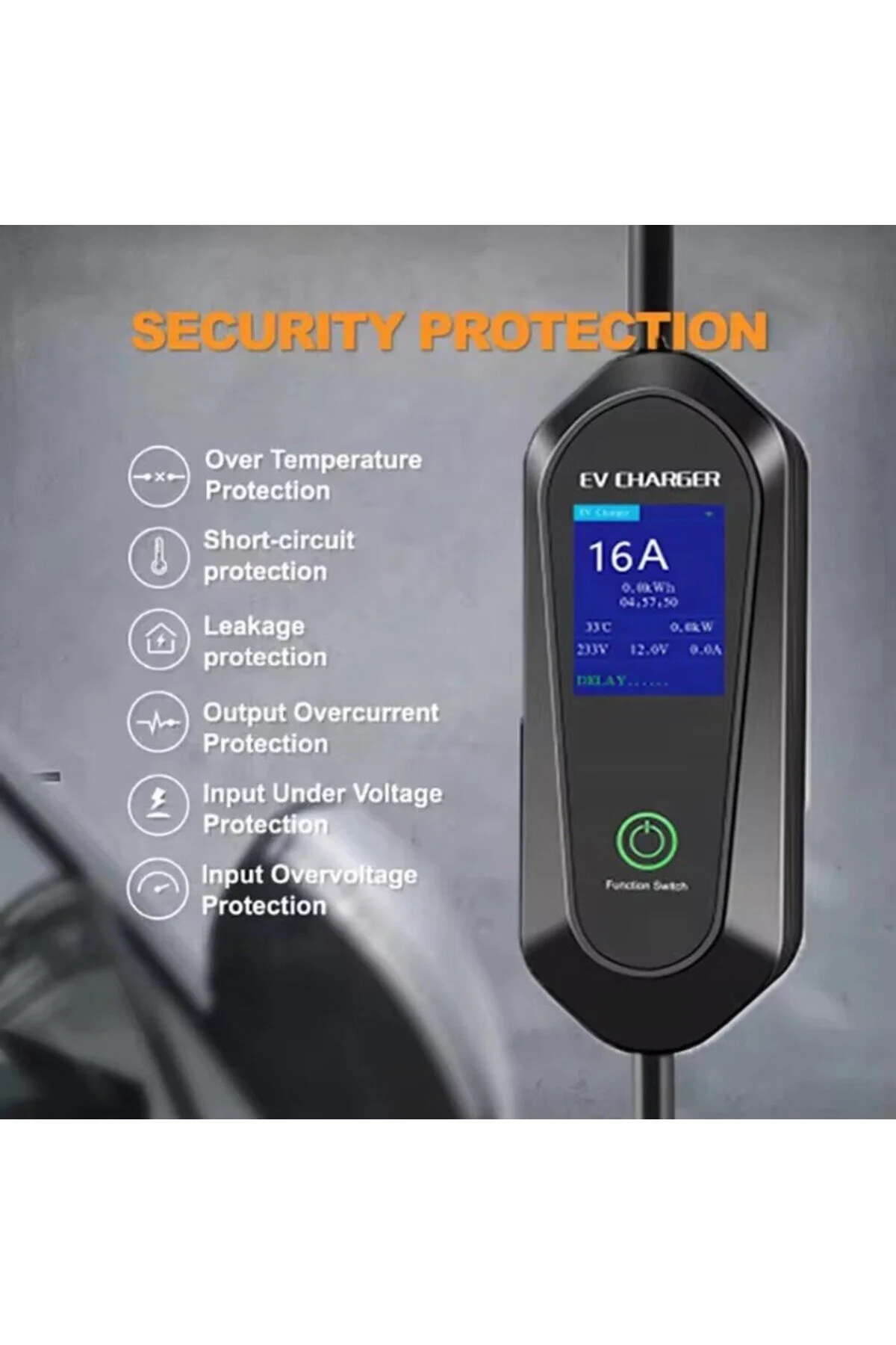 7 kW Elektrikli Araç Şarj Cihazı-5 metre