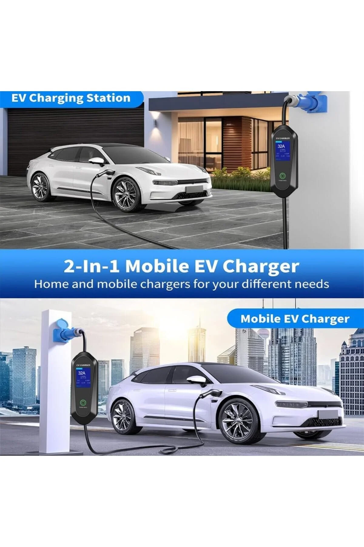 7 kW Elektrikli Araç Şarj Cihazı-5 metre