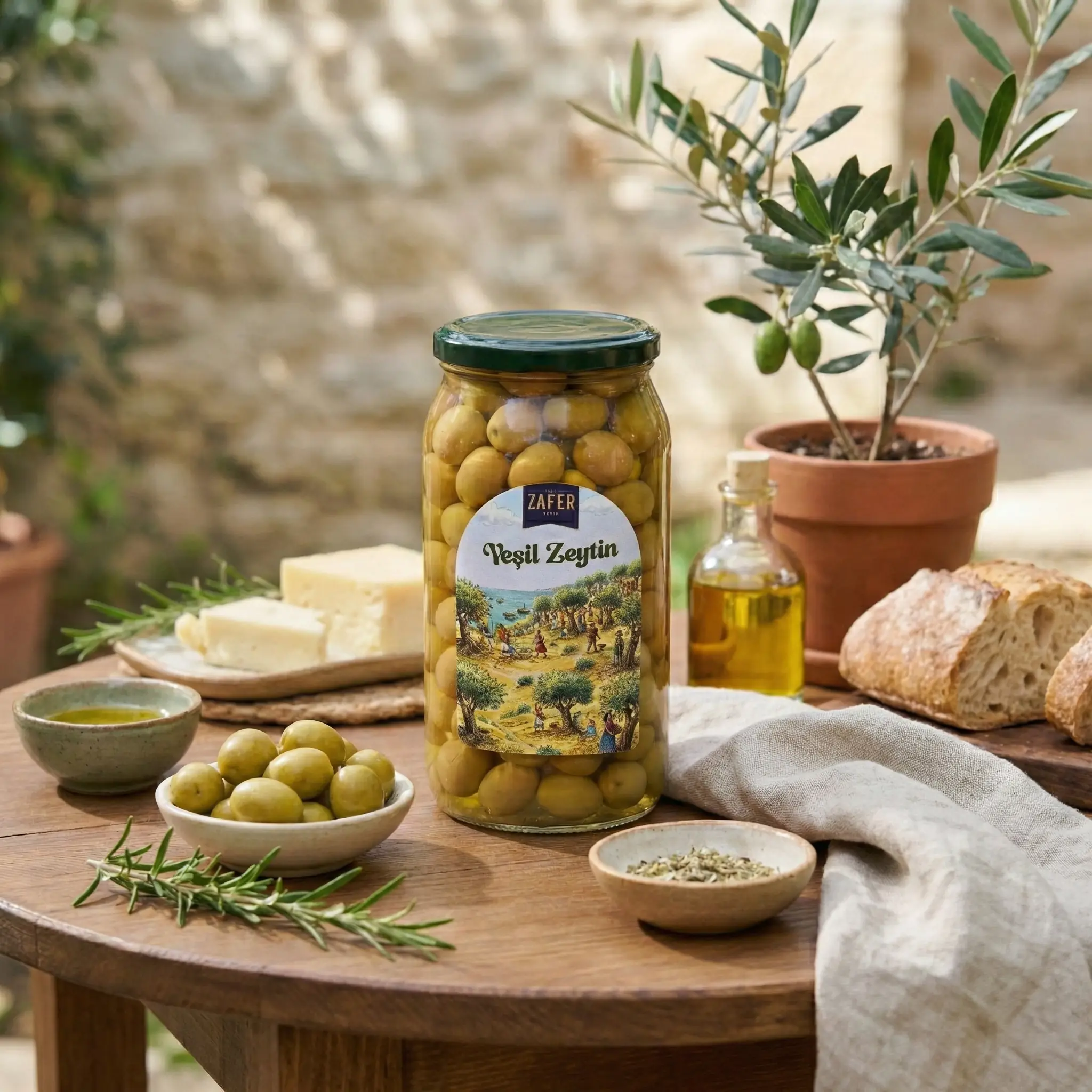 Zafer Yeşil Çizme Zeytin [650 g - Cam]