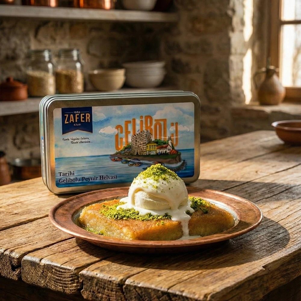 Fırınlanmış Peynir Helvası 1 Kg Özel Metal Ambalaj