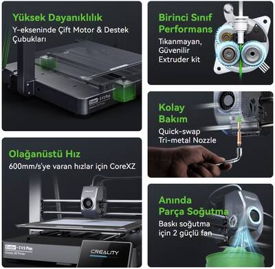 Creality Ender-3 V3 Plus CoreXZ 3D Yazıcı