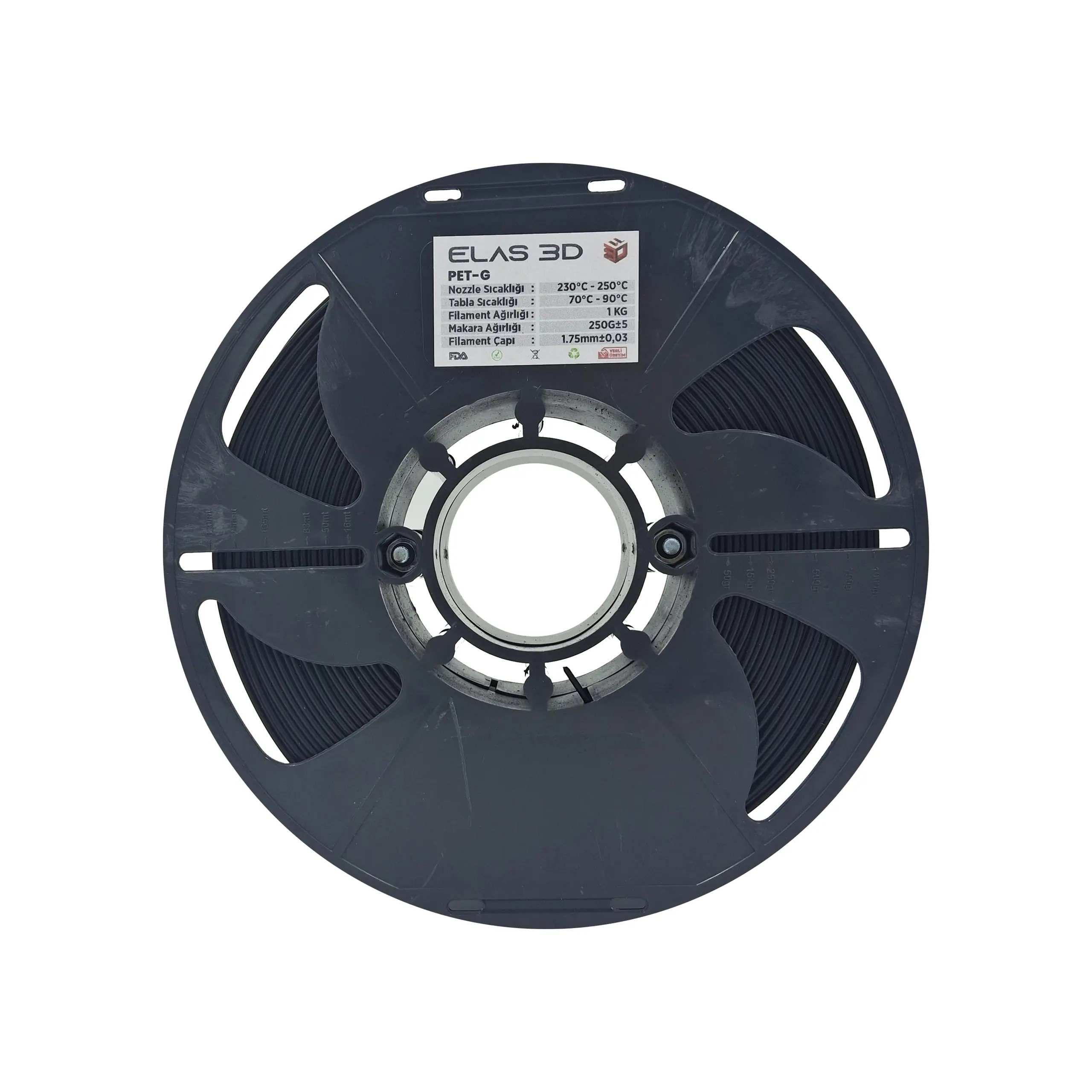 Elas 1.75mm PET-G Makaralı Filament 1Kg
