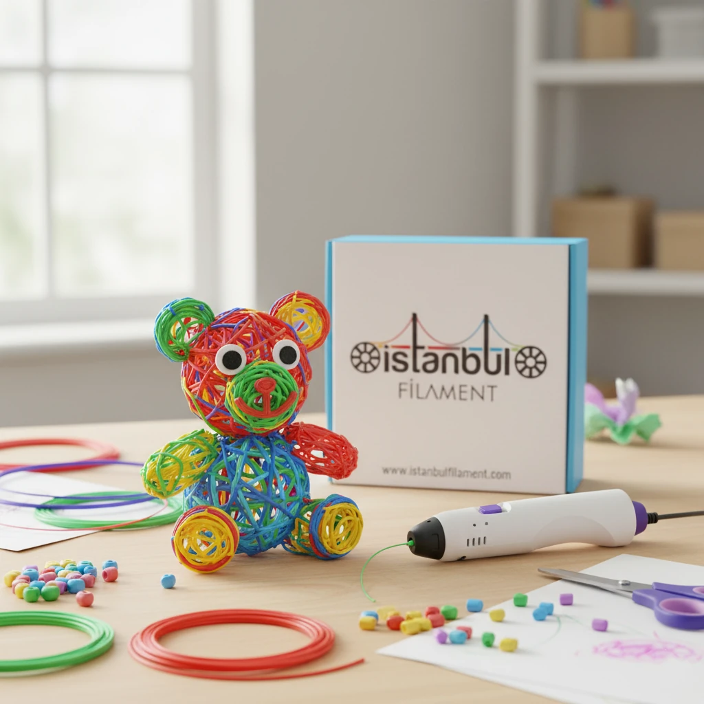 İSTANBUL FİLAMENT PLA 3D Kalem Yazıcı için 25 Renk (25x1 metre) 25 Metre PLA Filament