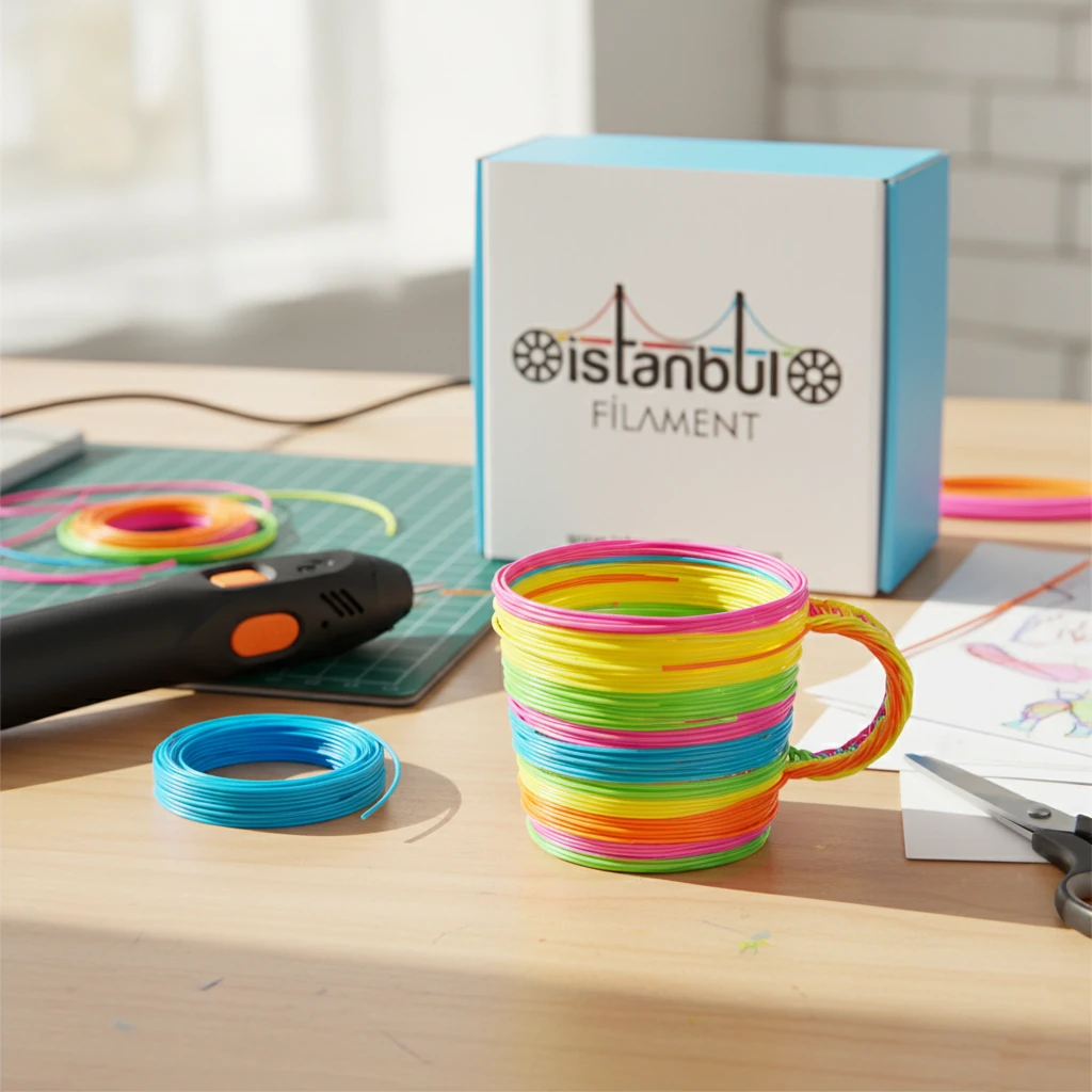 İSTANBUL FİLAMENT PLA 3D Kalem Yazıcı için 25 Renk (25x1 metre) 25 Metre PLA Filament