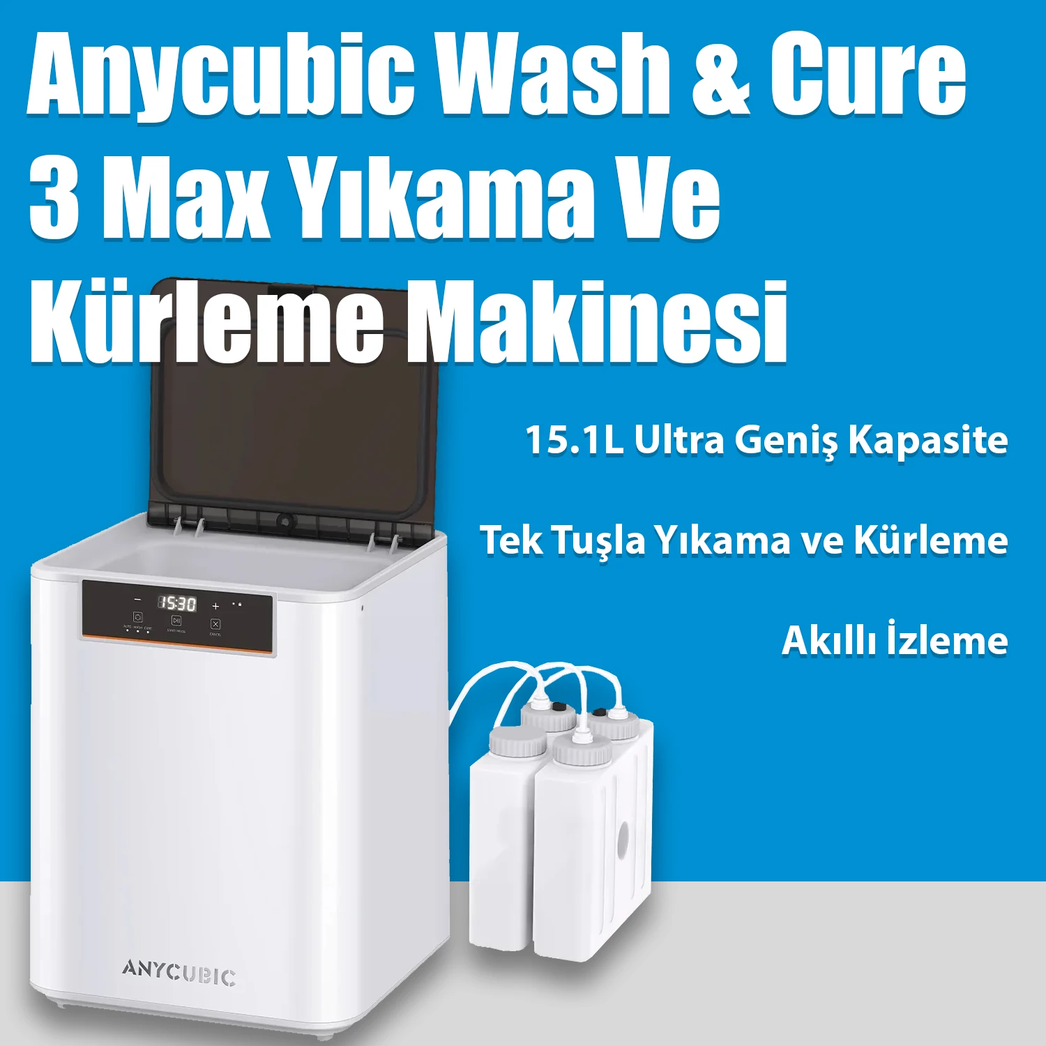 Anycubic Wash & Cure 3 Max Yıkama Ve Kürleme Makinesi