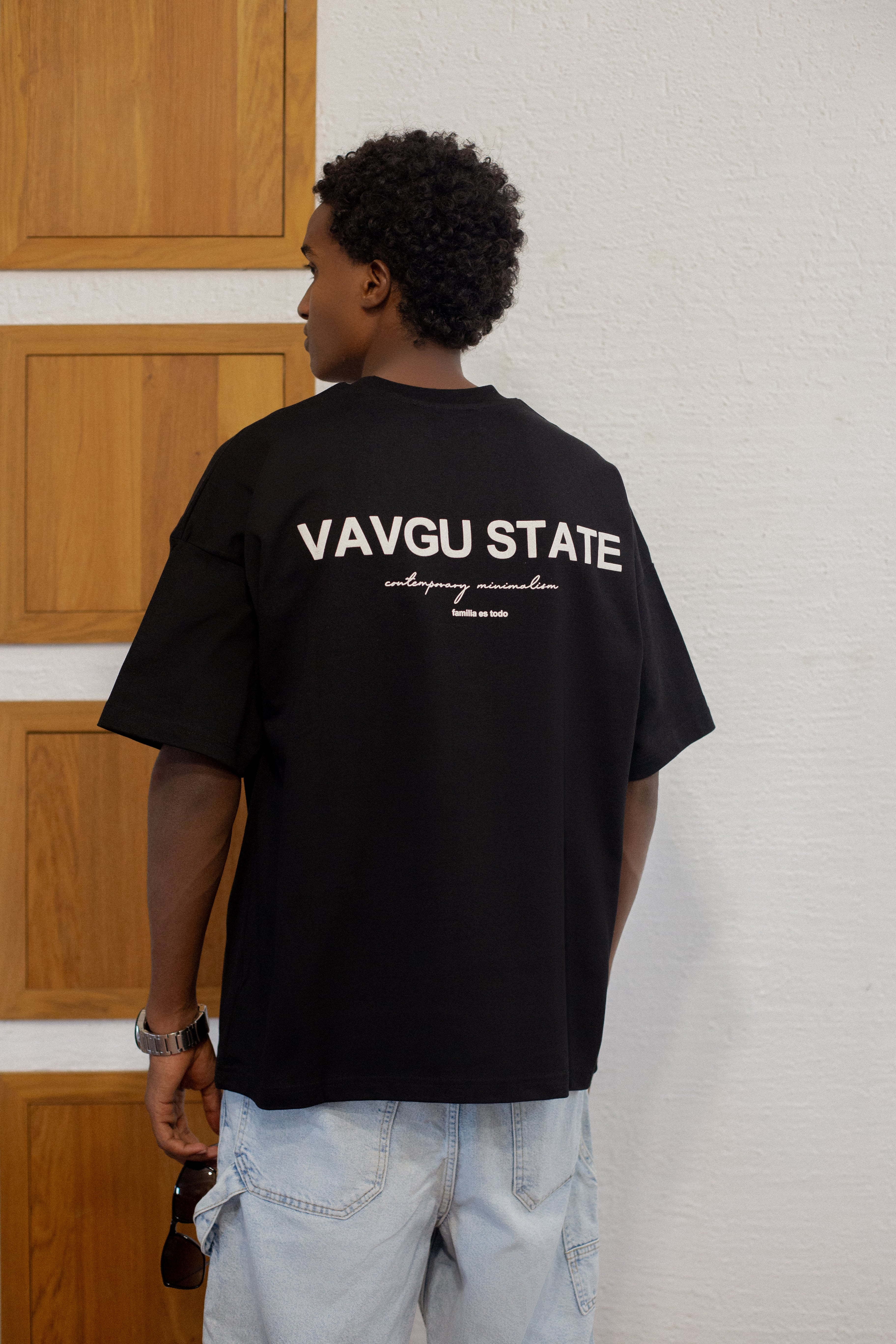 contemporary minimalism t-shirt/siyah