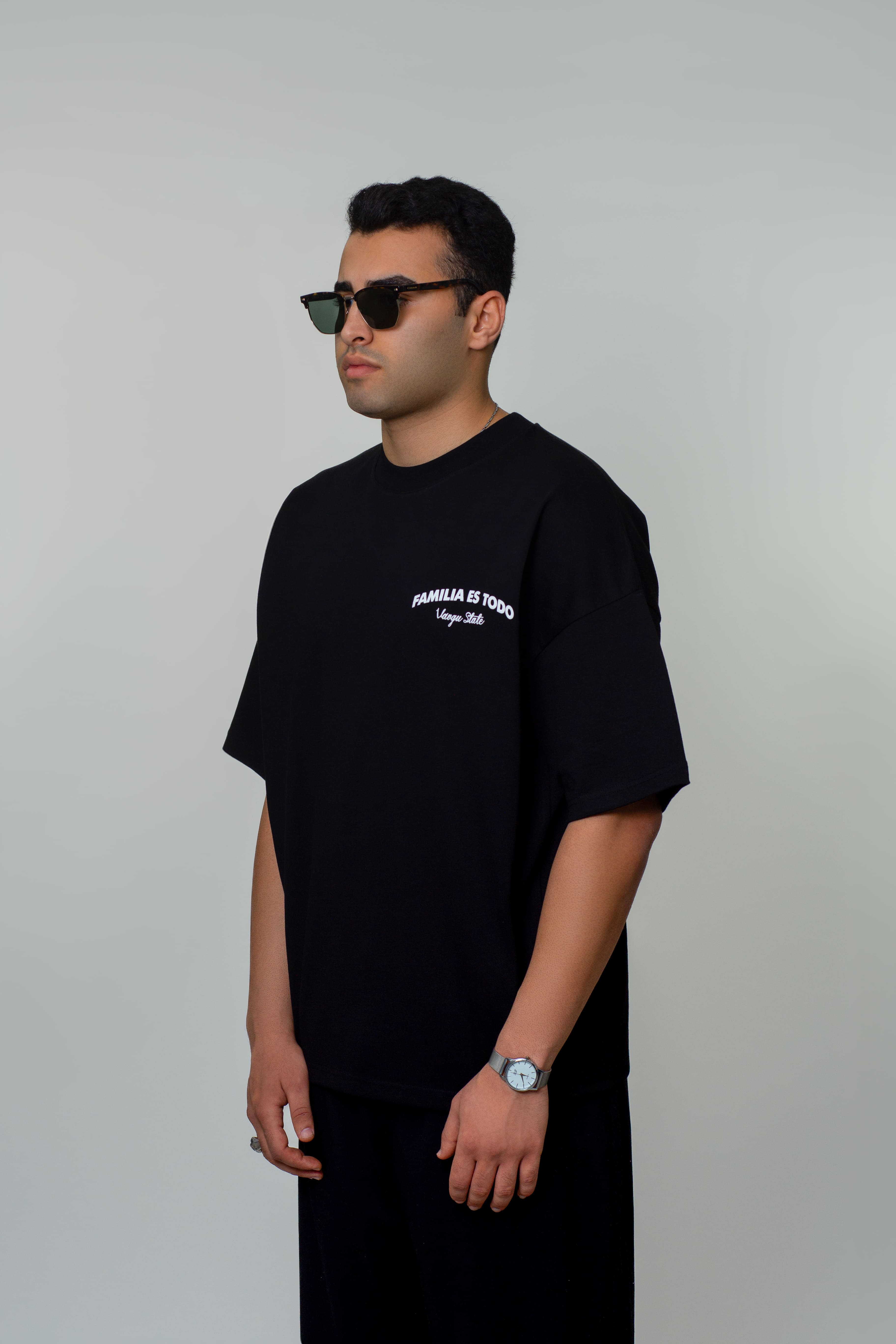 eğimli fam. t-shirt/siyah