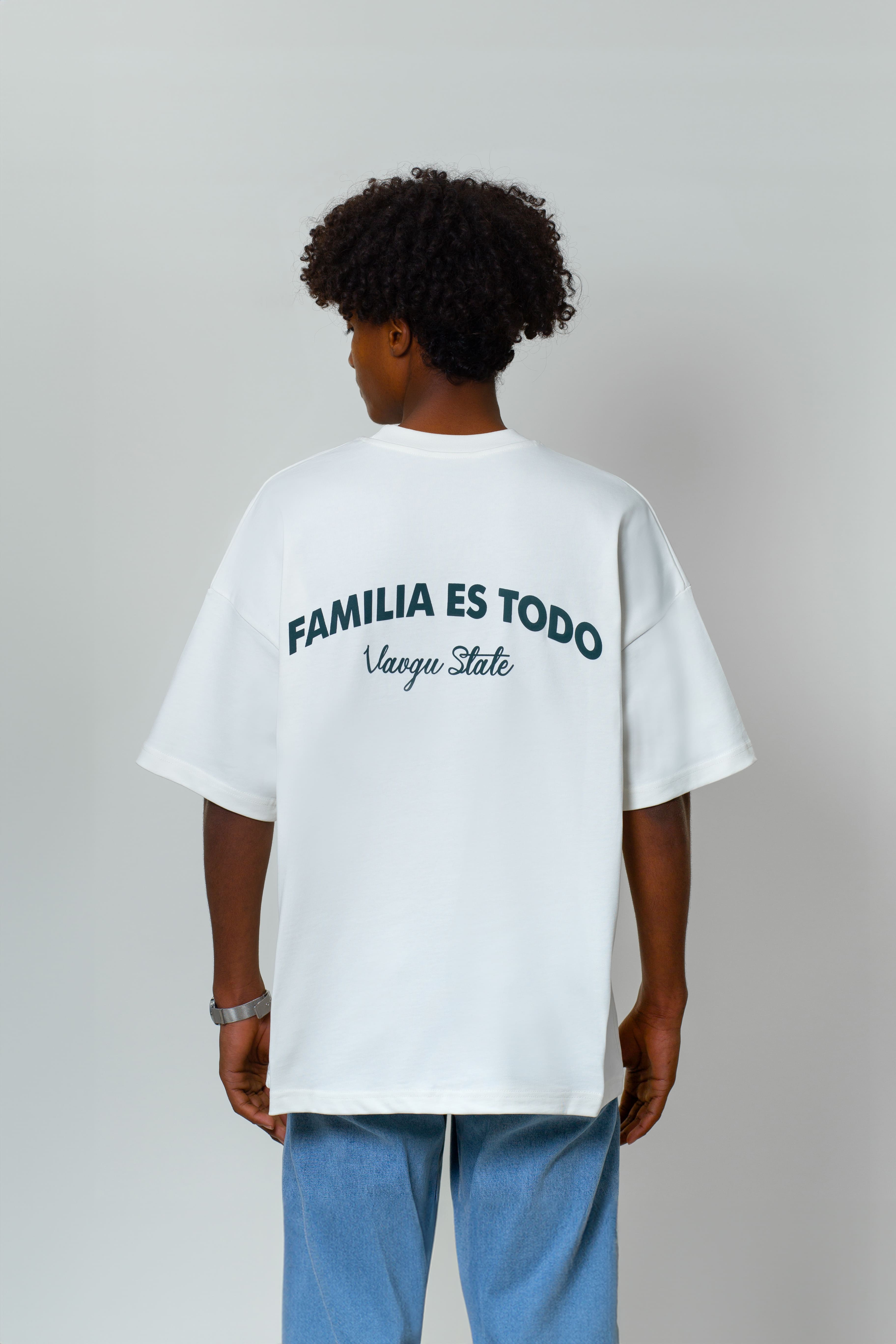 eğimli fam. t-shirt/ekru
