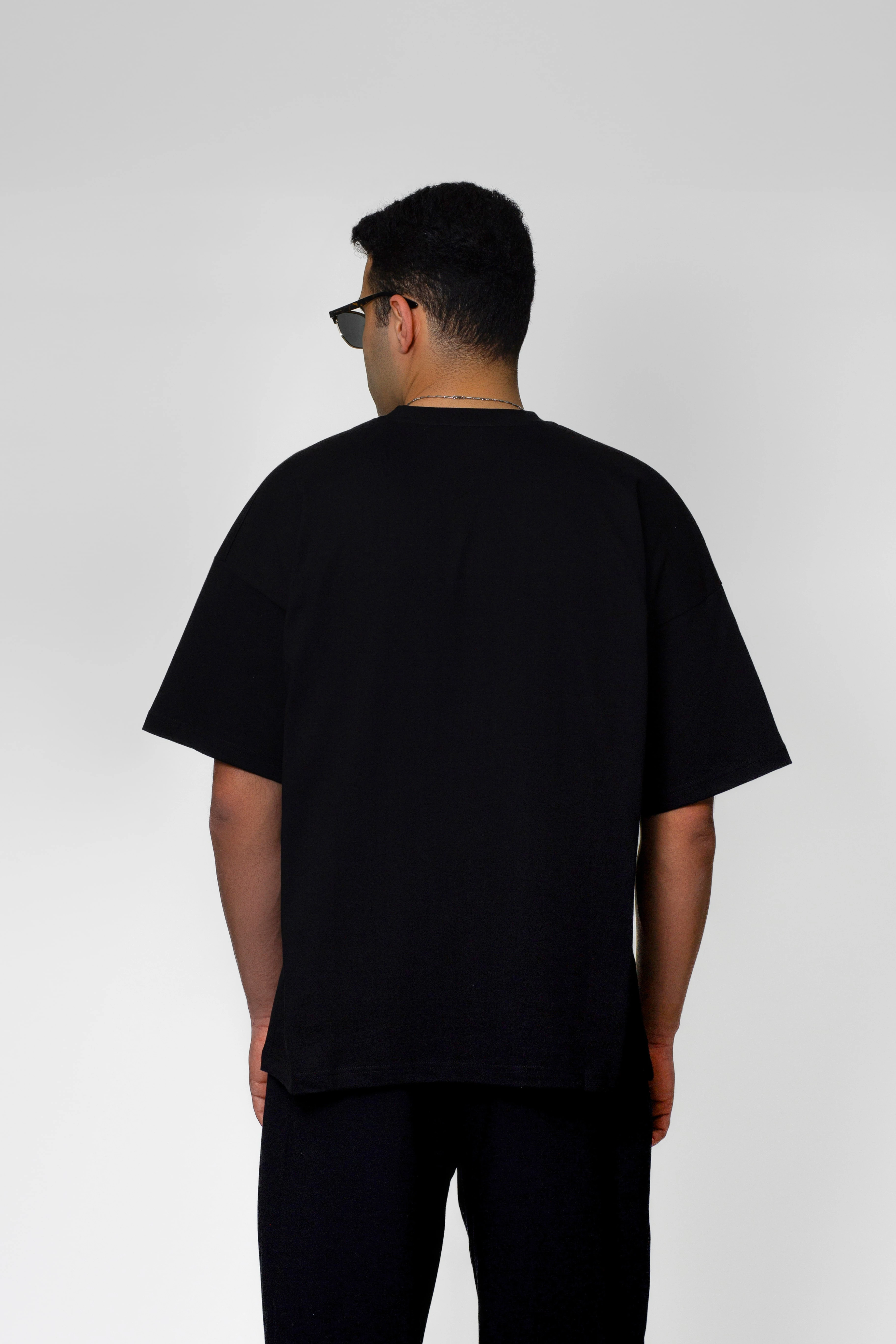 logolu basic t-shirt/siyah