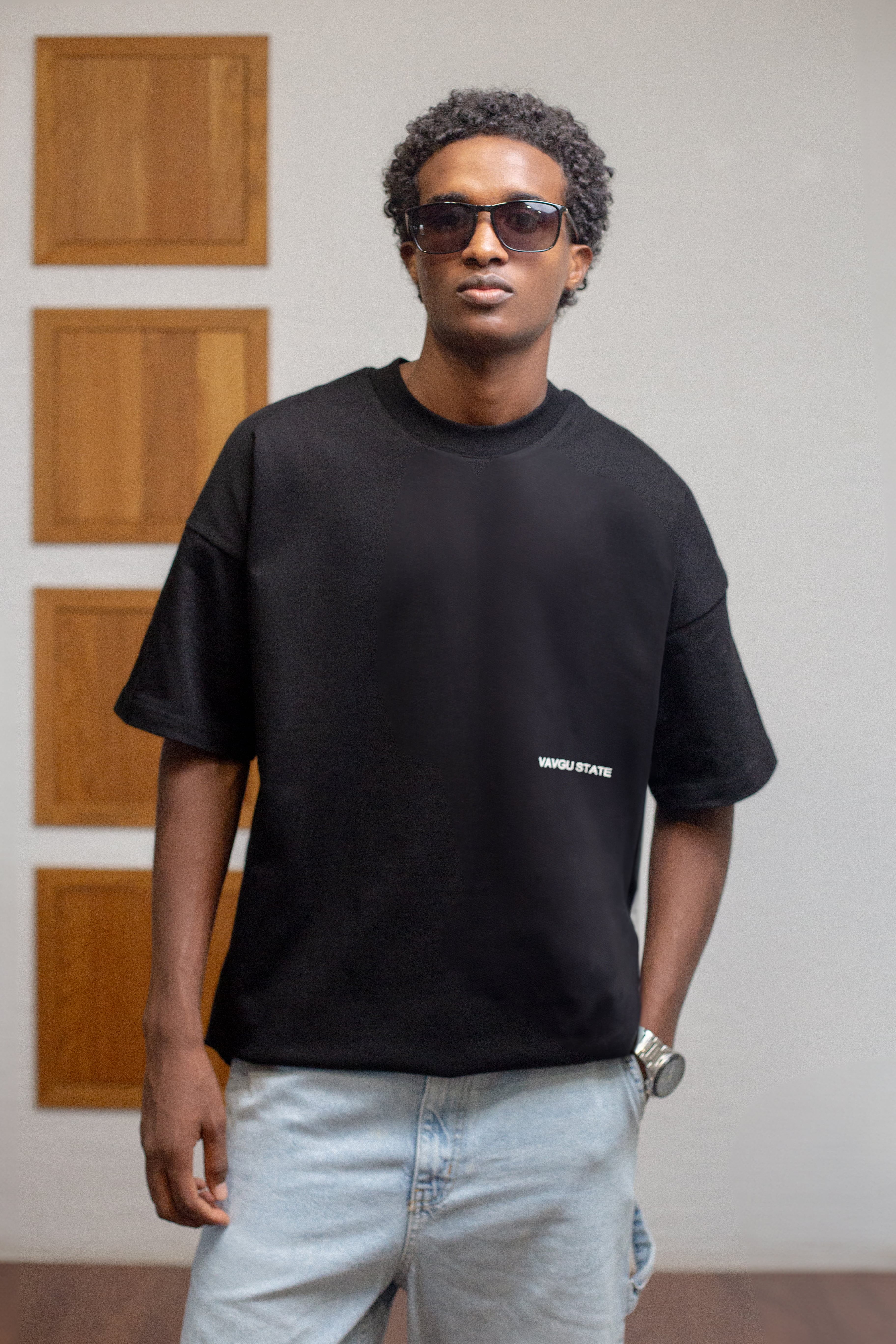 contemporary minimalism t-shirt/siyah