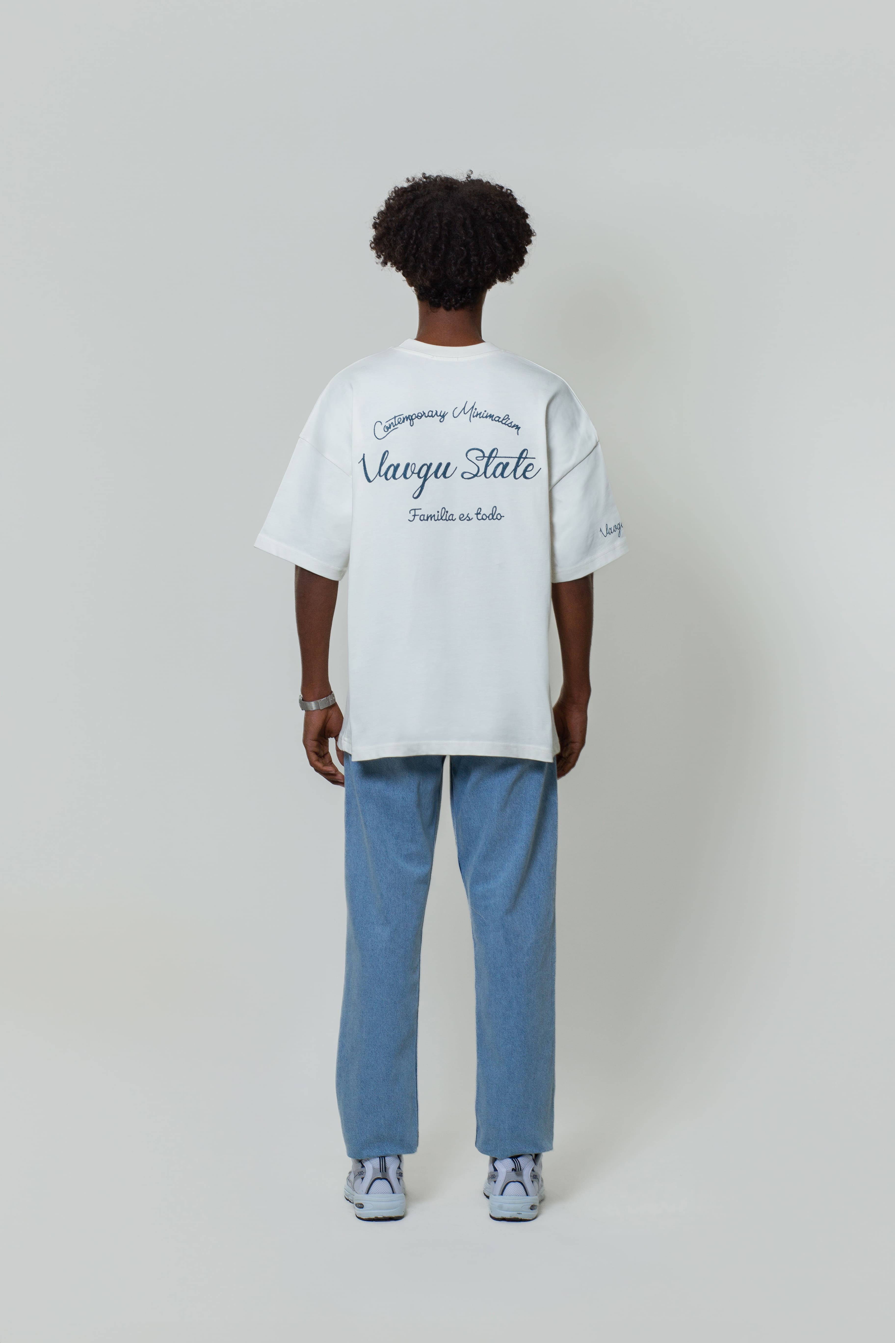 zincir nakış t-shirt/ekru