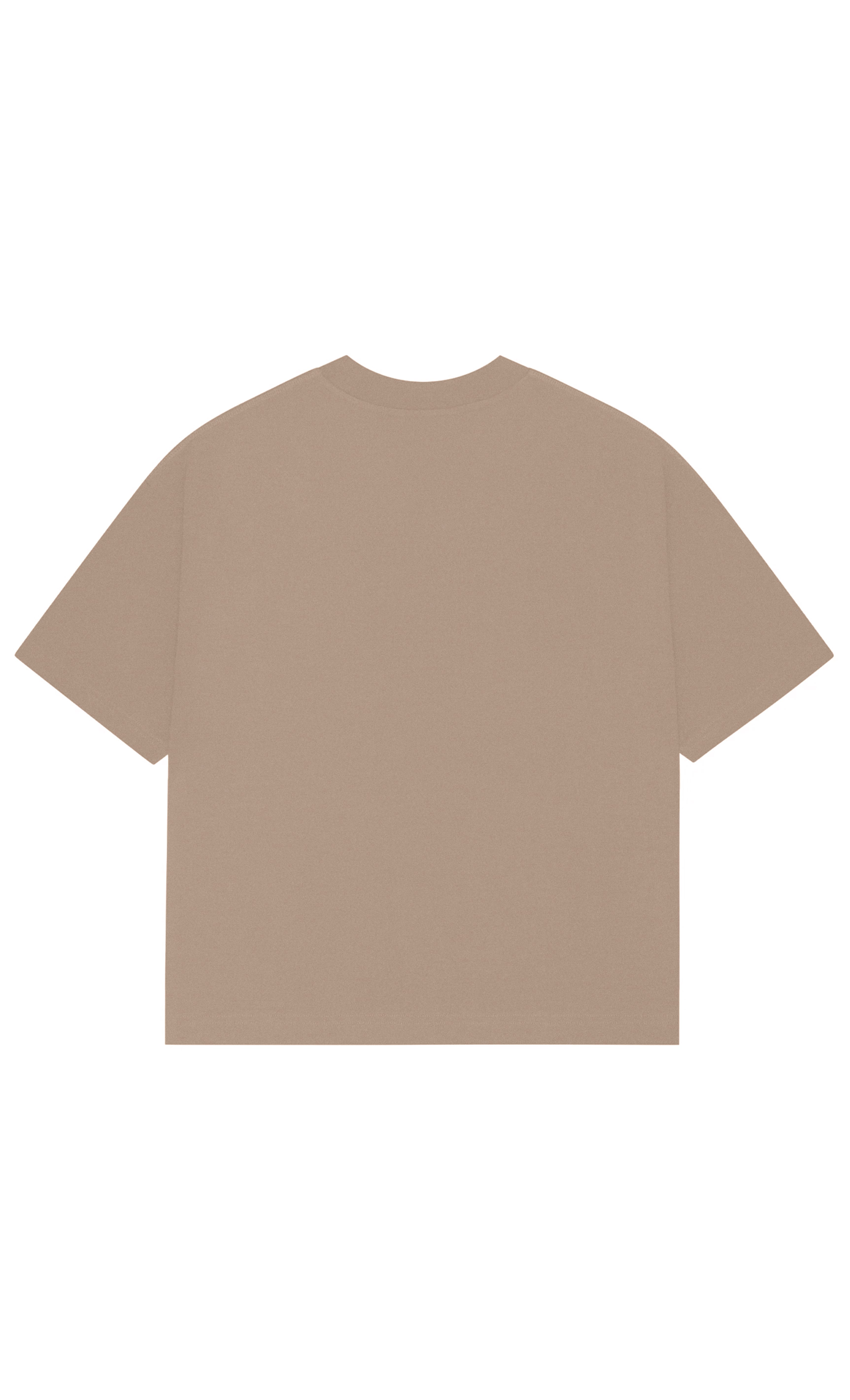 logolu basic t-shirt/bej