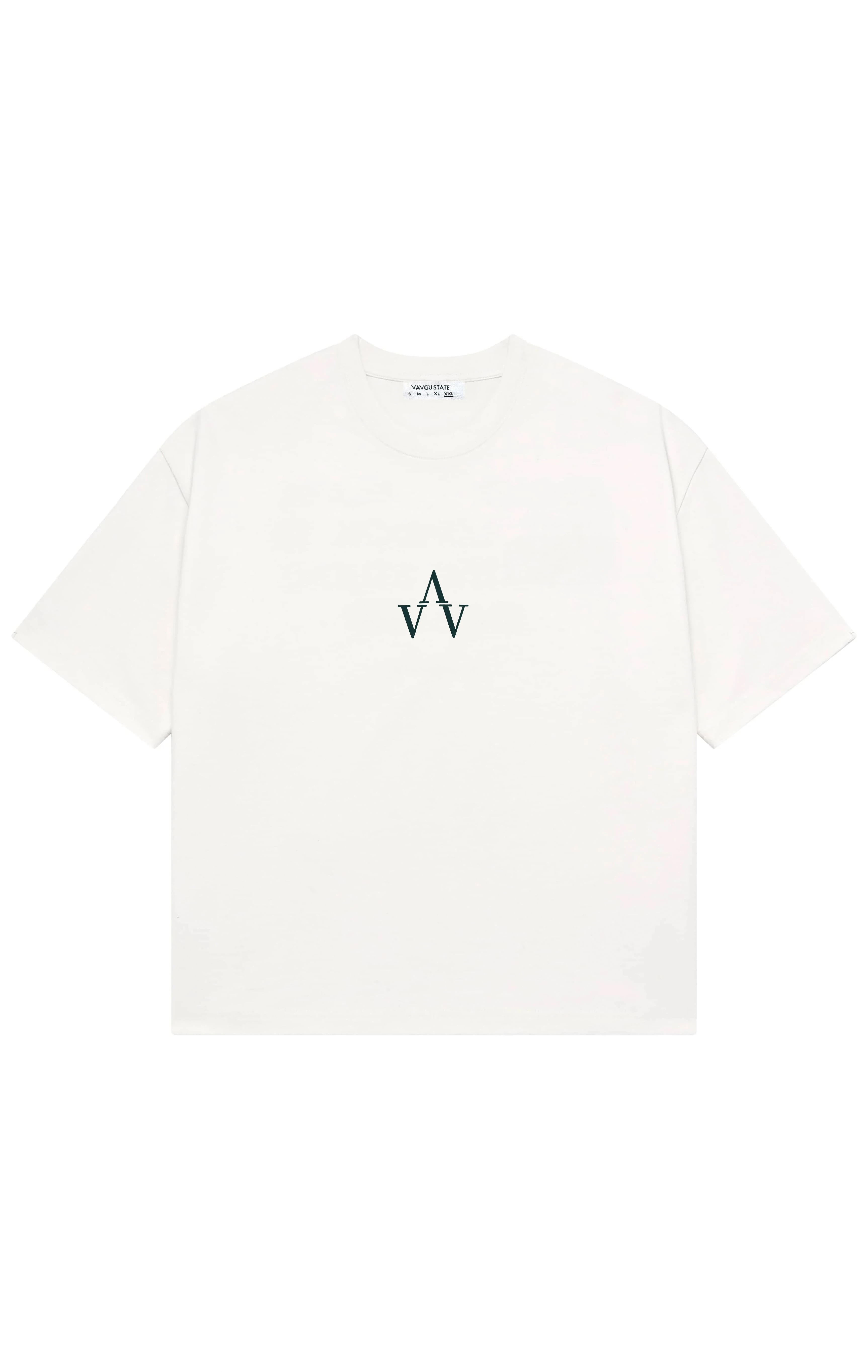 amblemli basic t-shirt/ekru