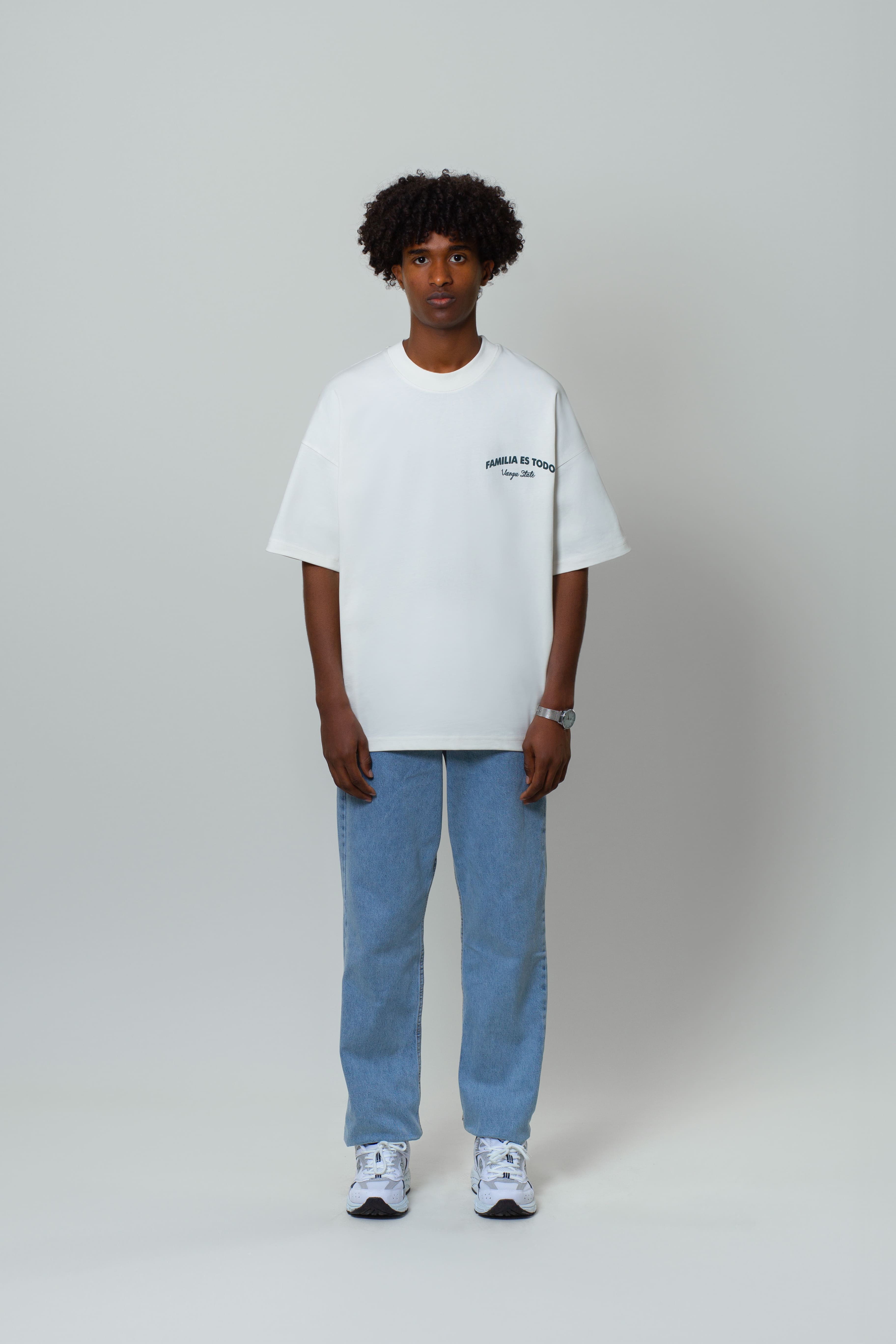 eğimli fam. t-shirt/ekru