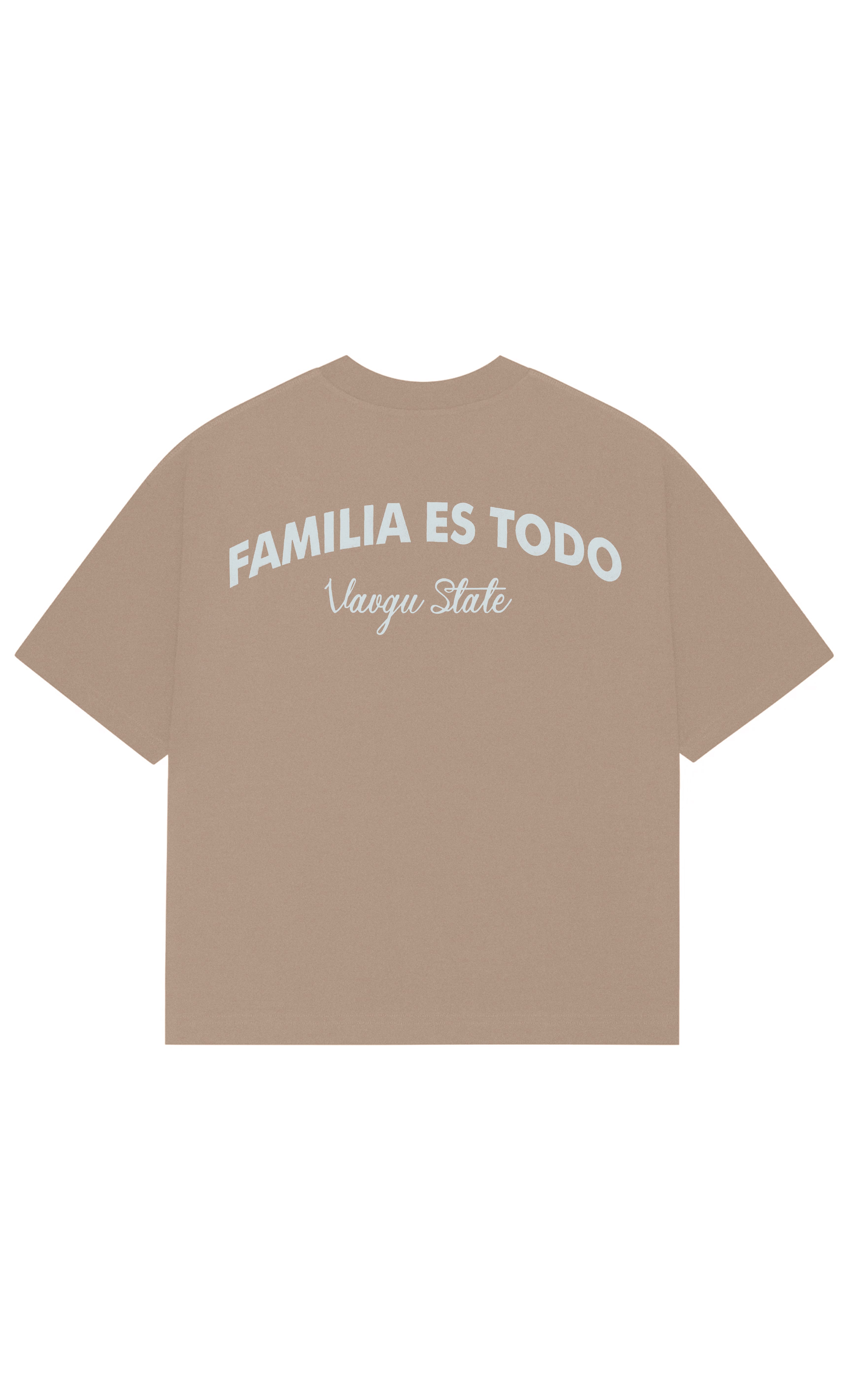 eğimli fam. t-shirt/bej