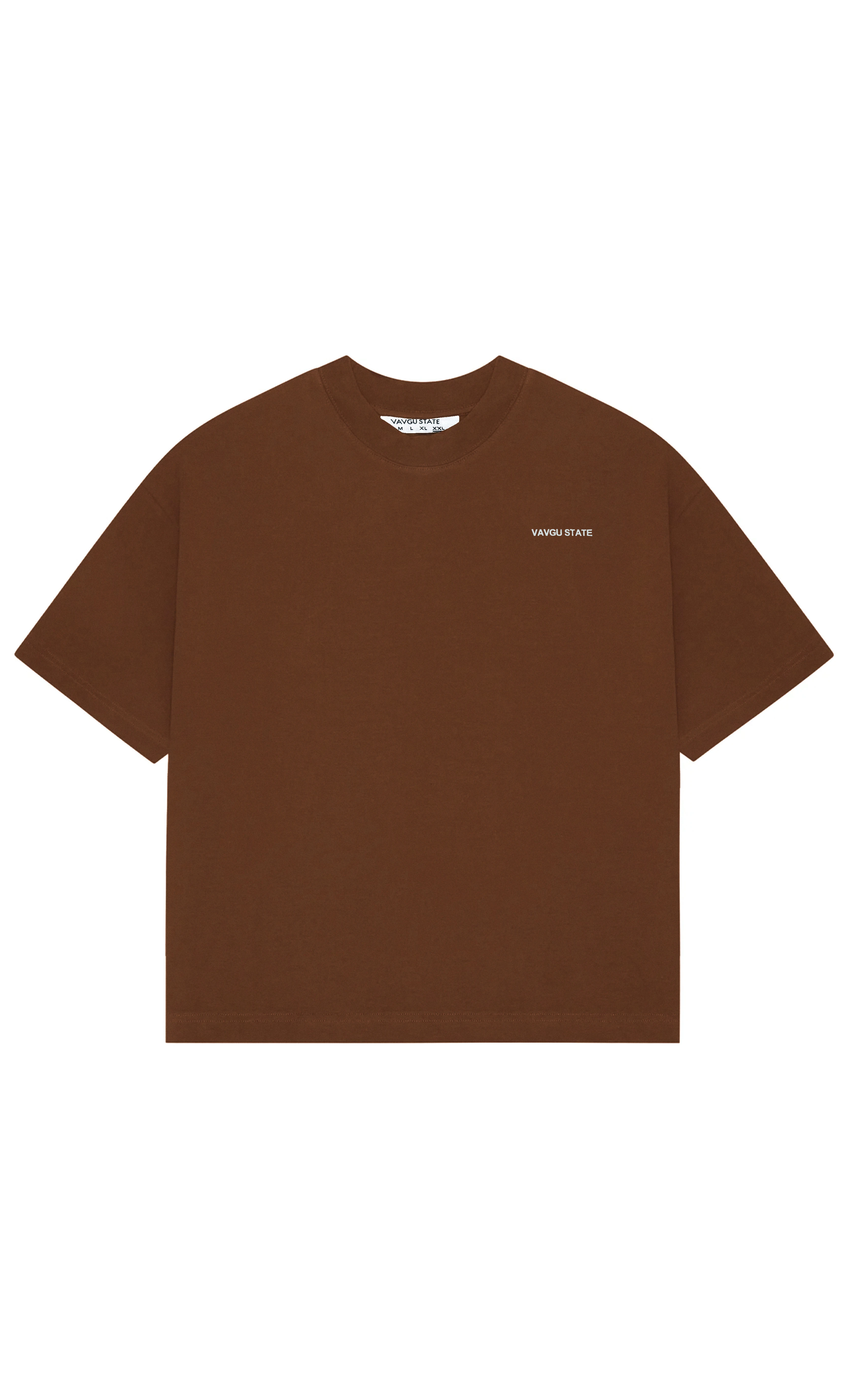 logolu basic t-shirt/kahve