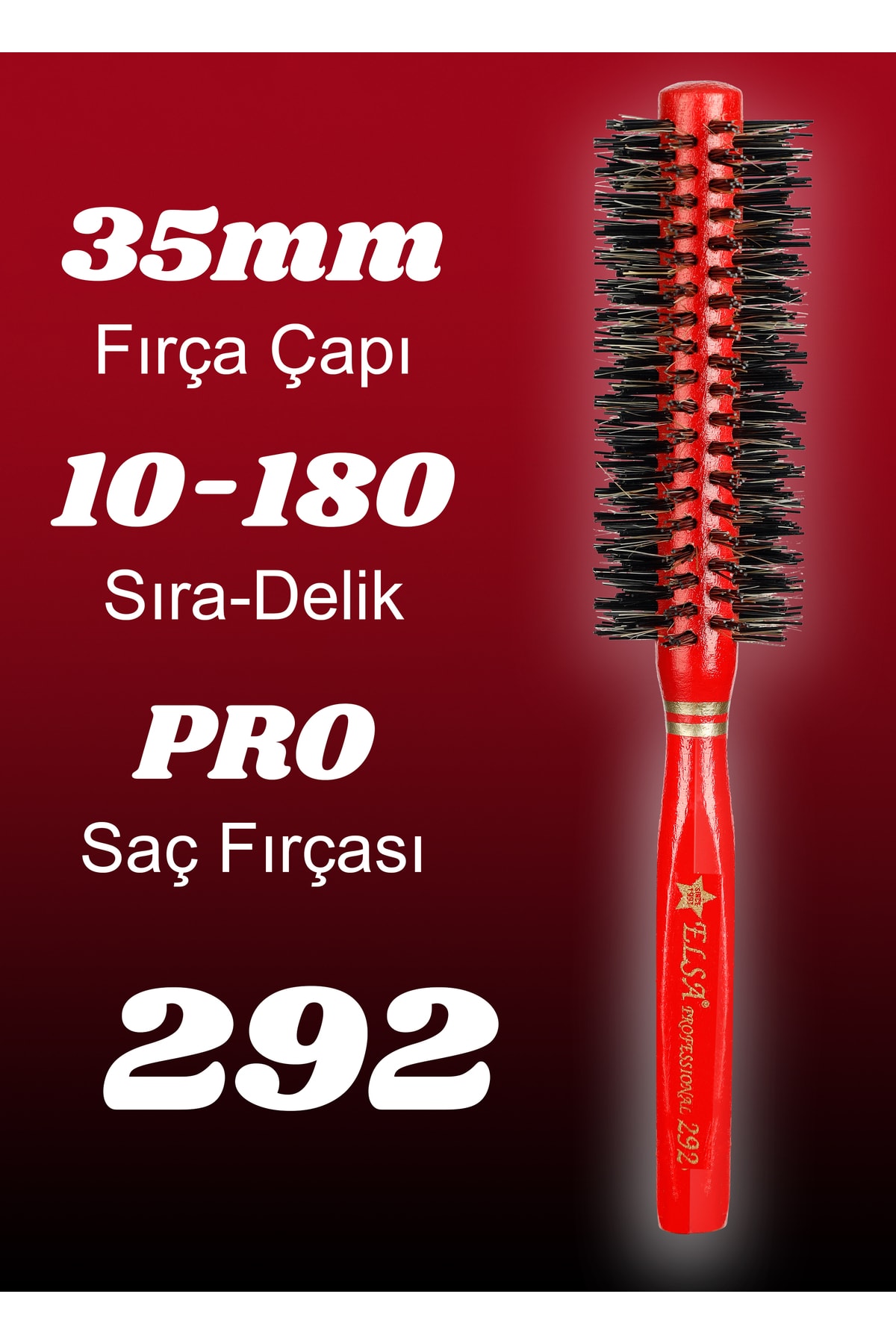 Professional 292 Kırmızı Saç Fırçası