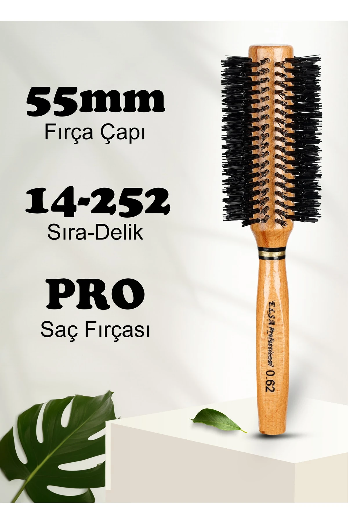 Elsa Professional 0.62 Natürel Saç Fırçası